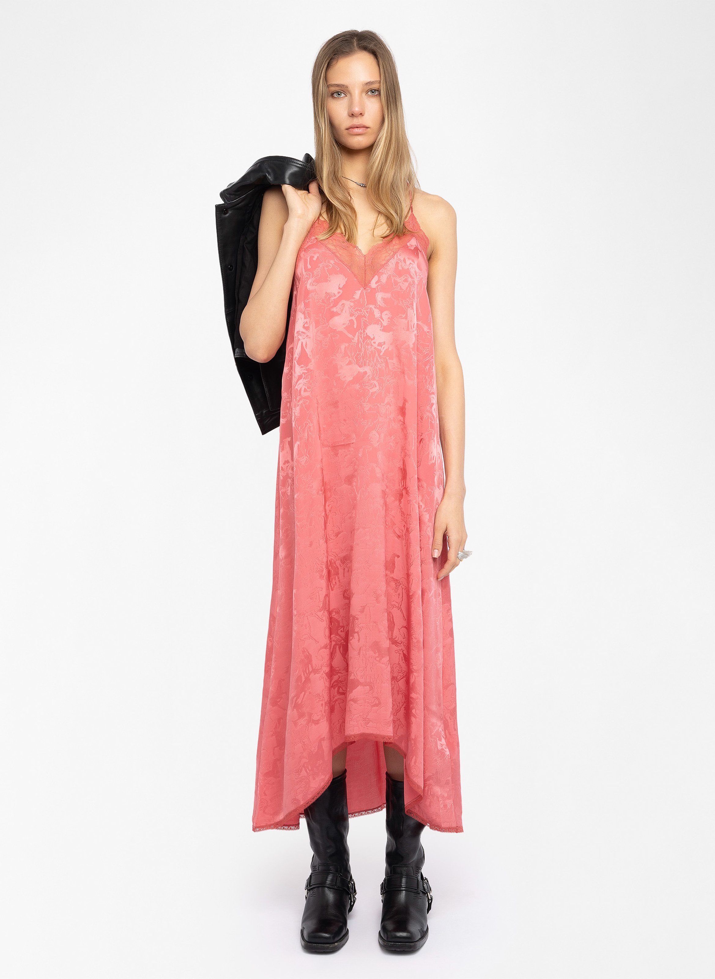 Robe longue brodée risty ZADIG&VOLTAIRE Rose