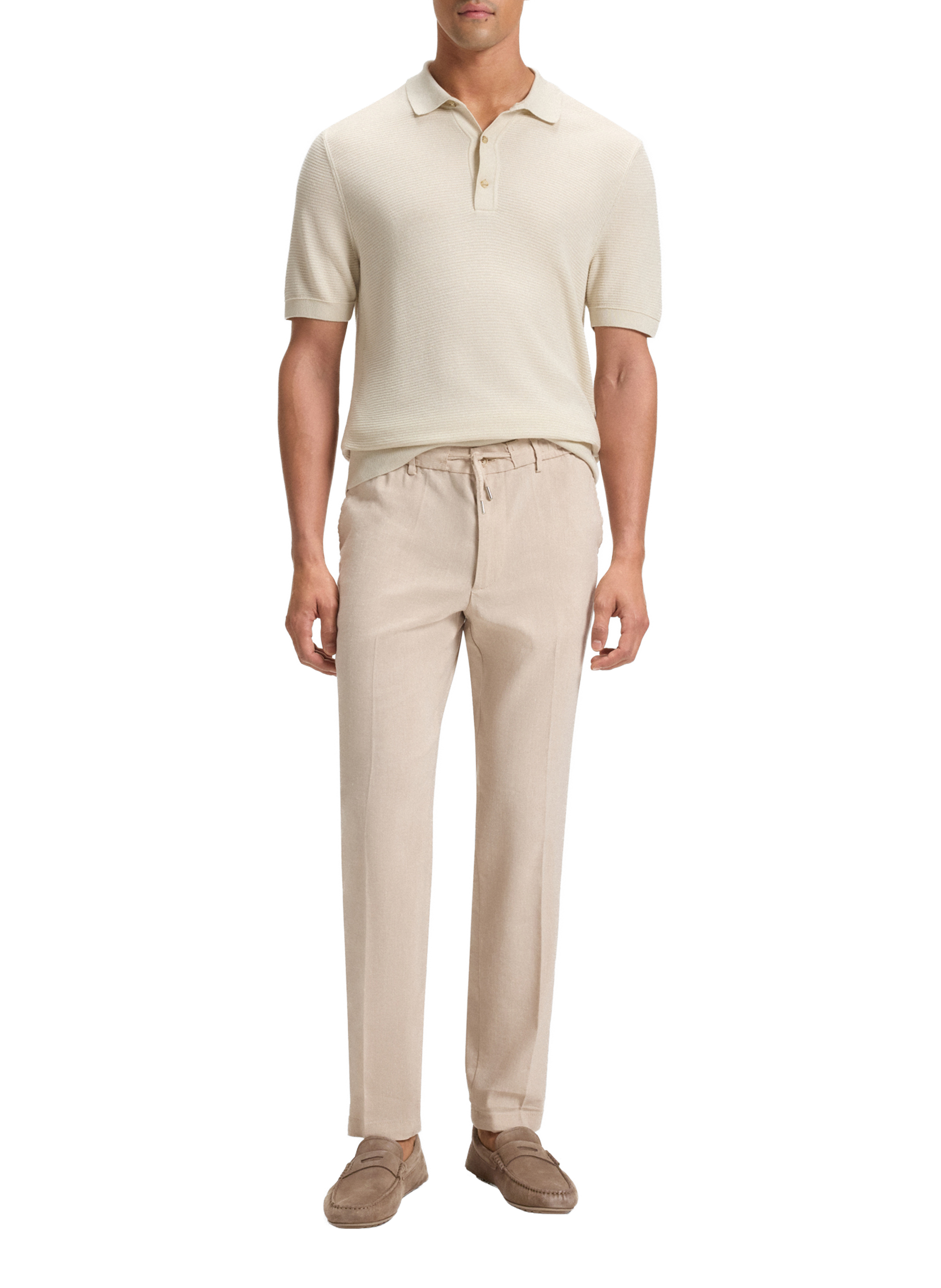 Mocassins Noel en cuir de vache suédé HUGO BOSS Beige