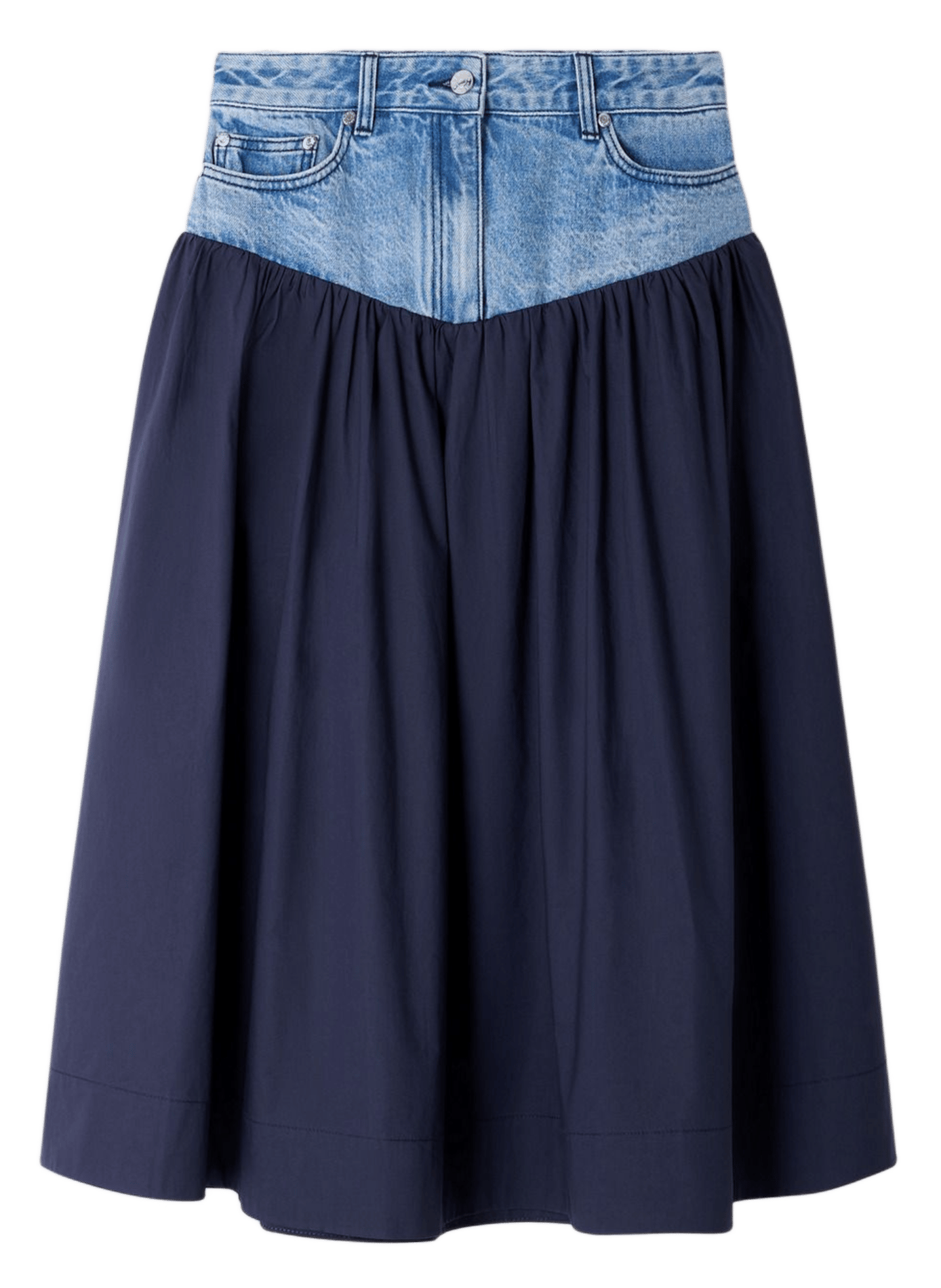 Jupe midi évasée SANDRO Bleu