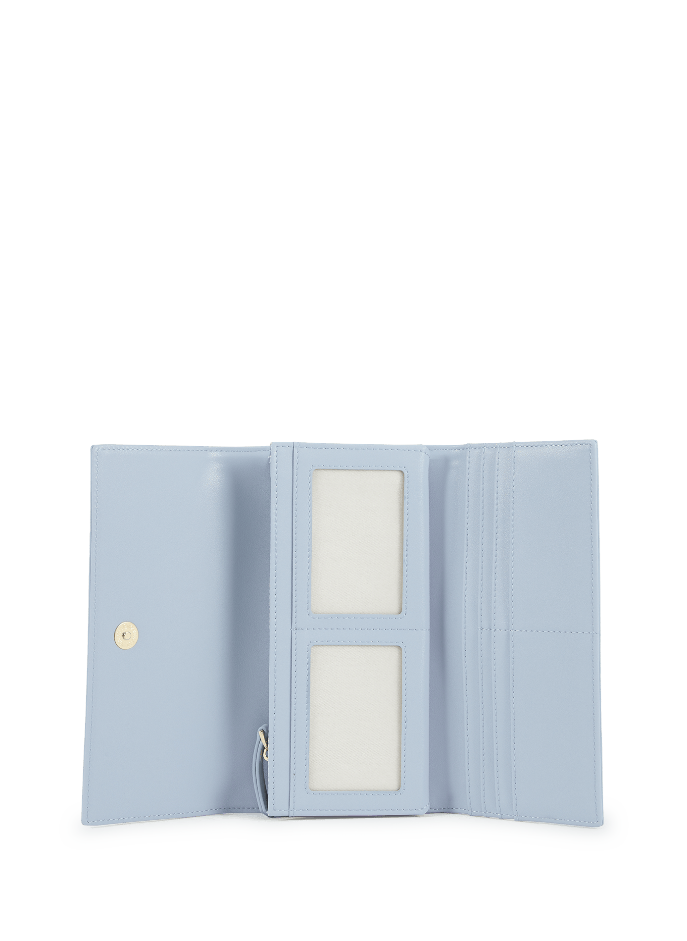 Grand portefeuille à rabat en cuir de vachette SAISON 1865 Bleu