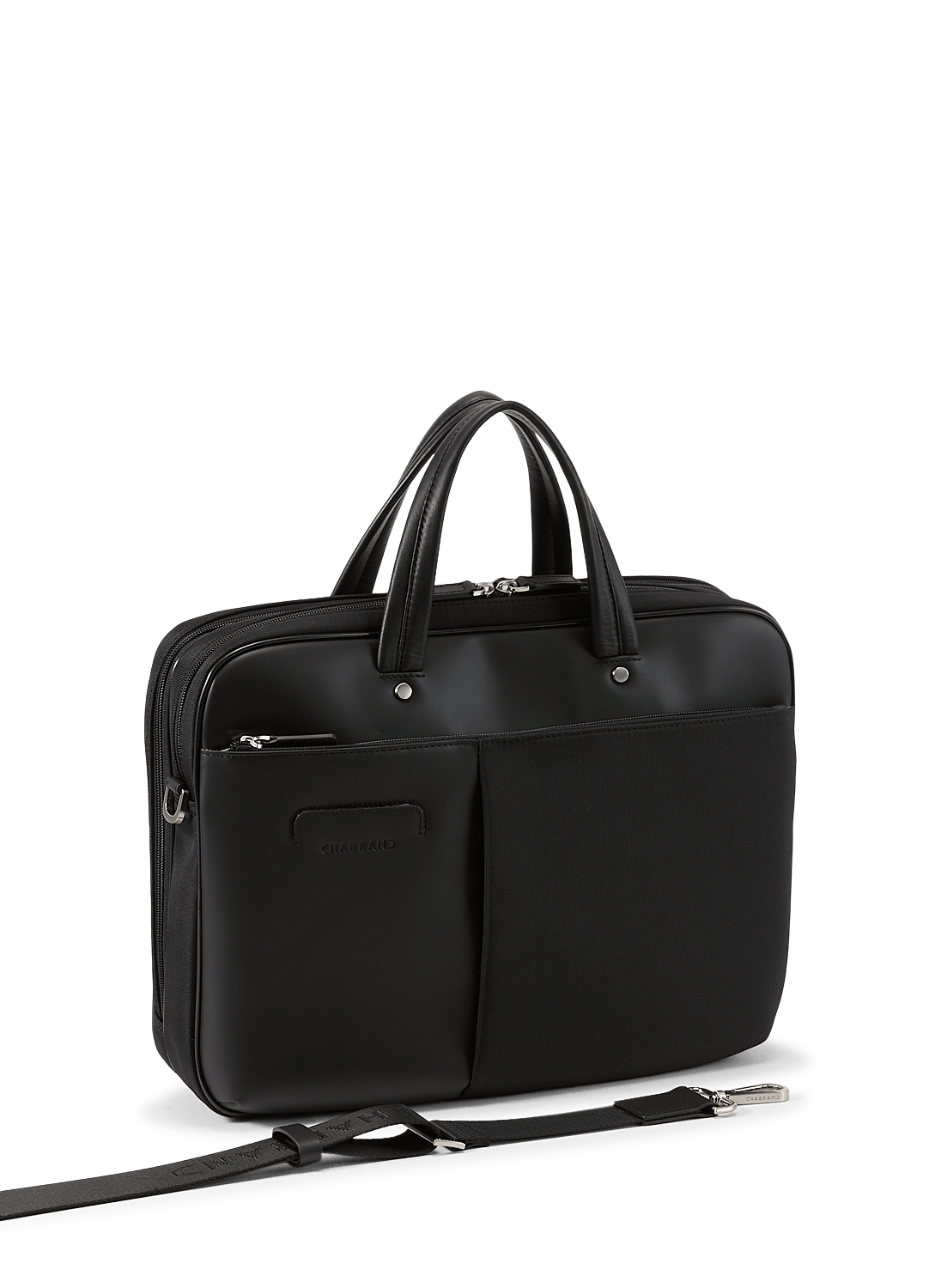 Computer bag with leather CHABRAND Black