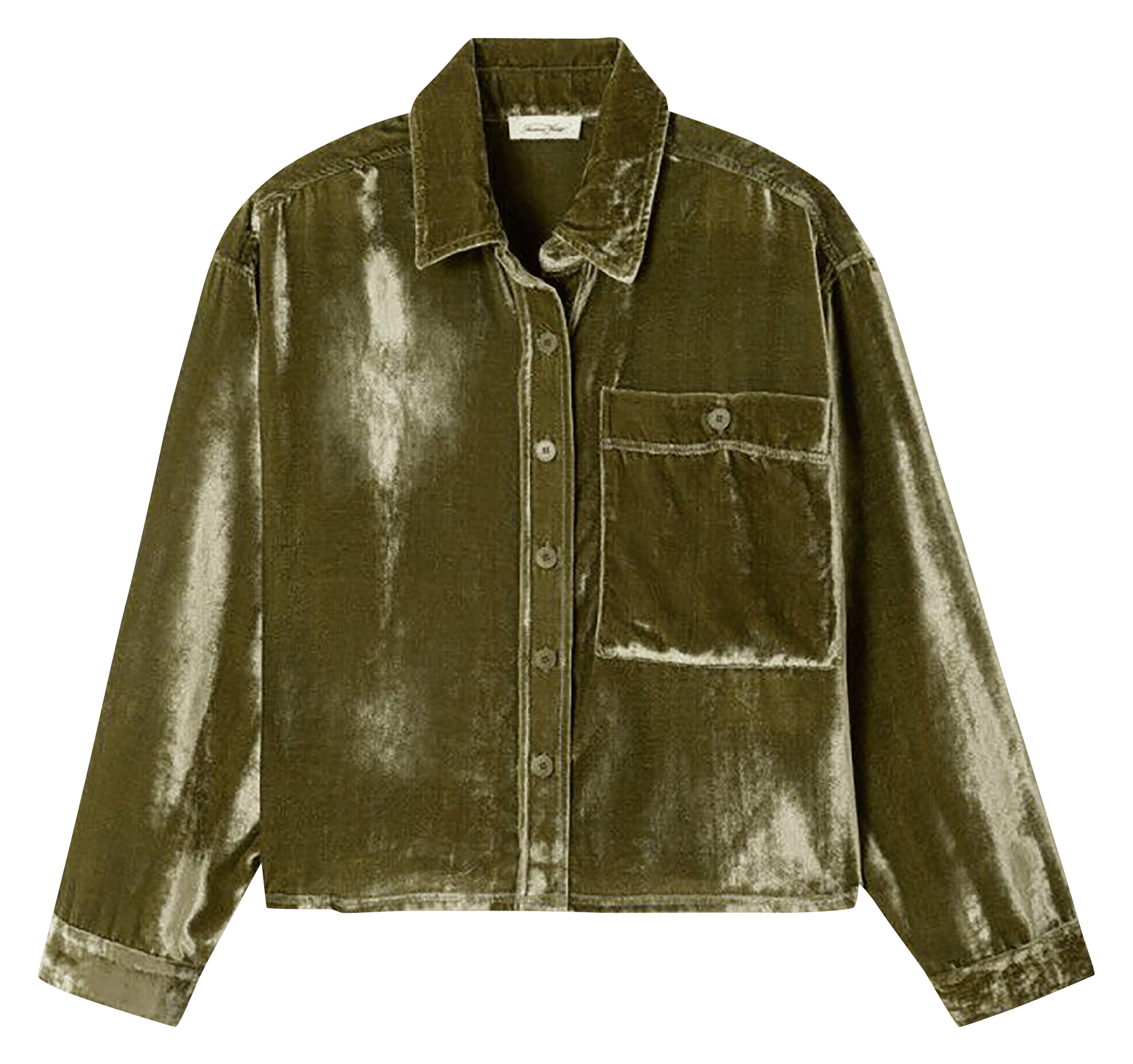 Chemise droite col classique en velours ankaz AMERICAN VINTAGE Marron