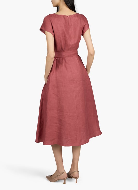 Flared linen dress Red Max mara week end - Women | Printemps.com Flared linen dress Red Max mara week end - Women | Printemps.com