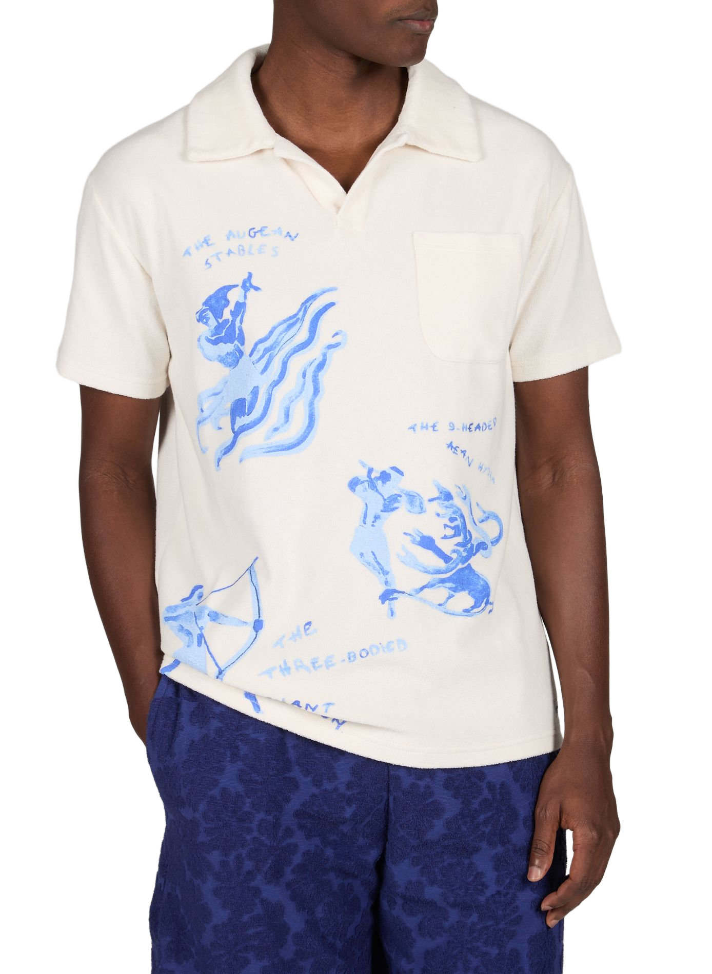 Terry Cloth Polo by MONCLAR ULYSSE in Cotton MAISON LABICHE White