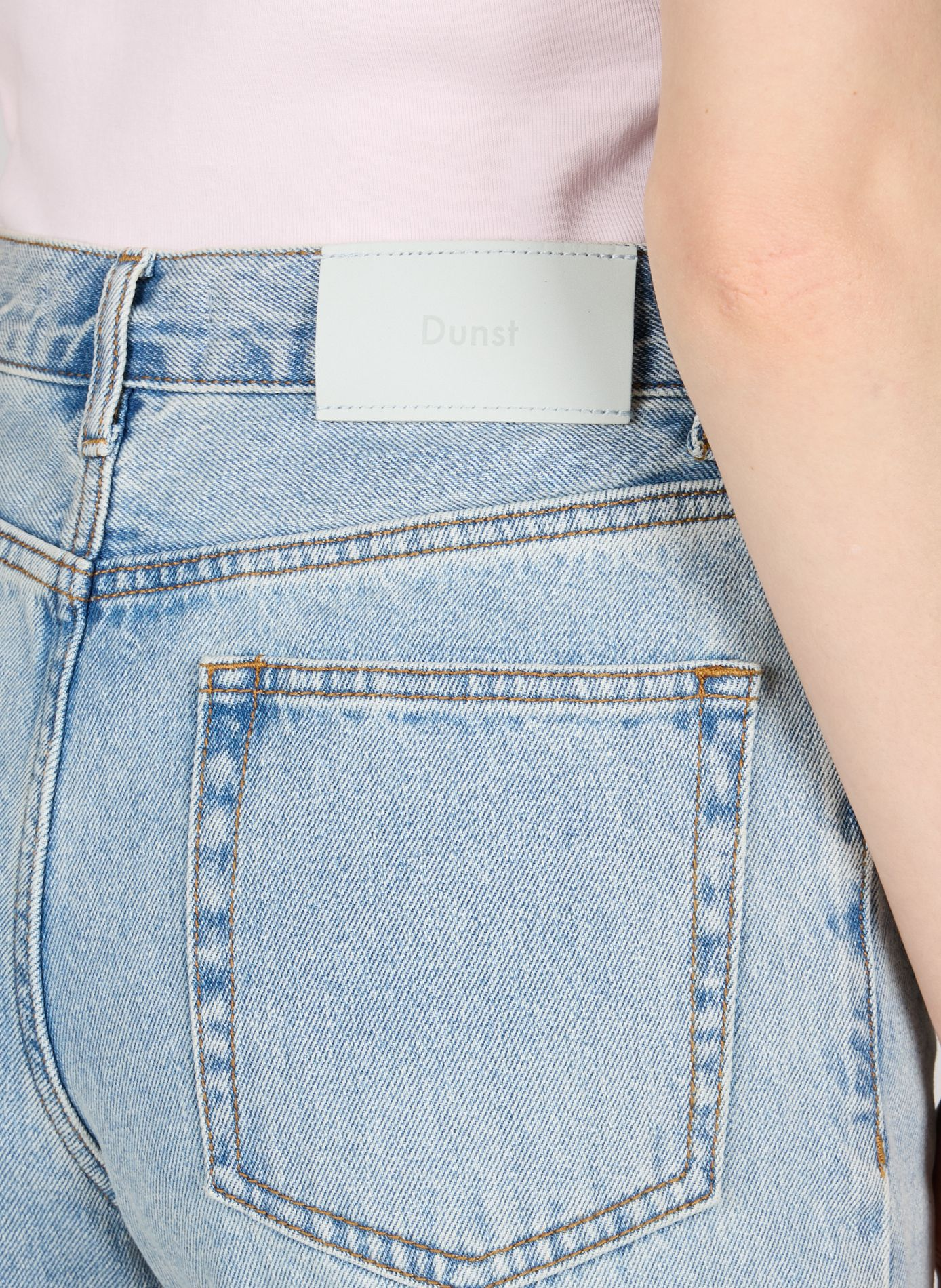 Straight cotton jeans DUNST Blue