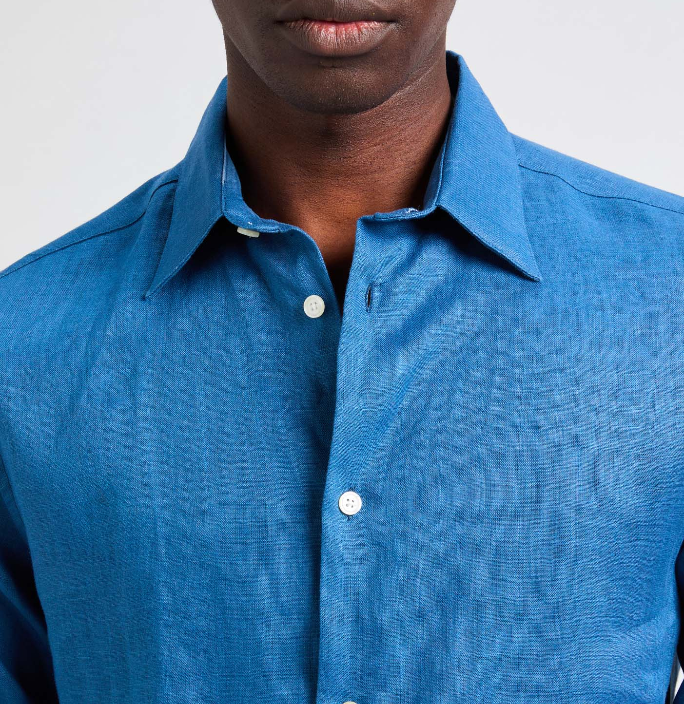 Chemise slim Flin-S en lin  AU PRINTEMPS PARIS Bleu