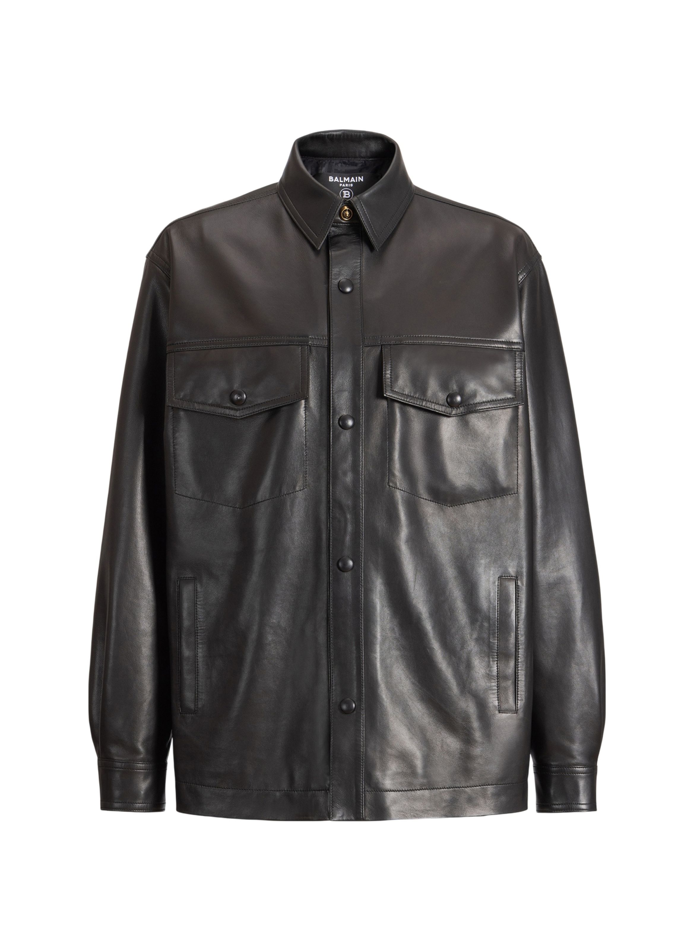 Surchemise en cuir BALMAIN Noir