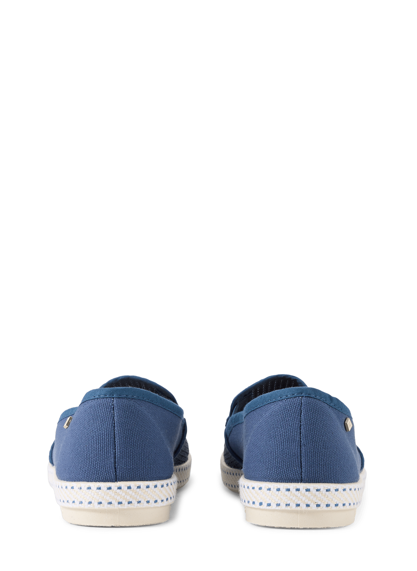 Mesh-look cotton canvas loafers RIVIERAS Blue