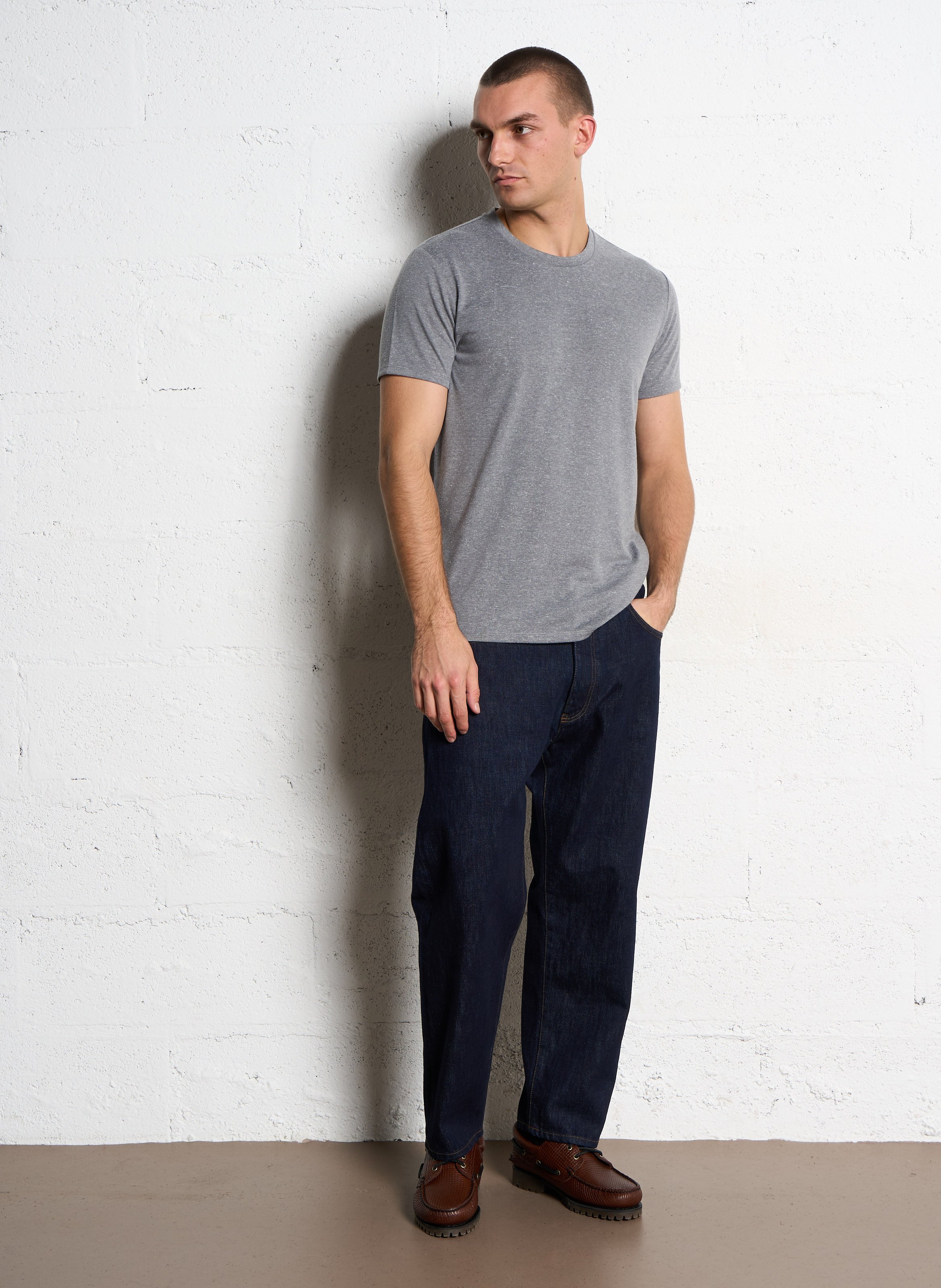Tee-shirt droit col rond IKKS Gris