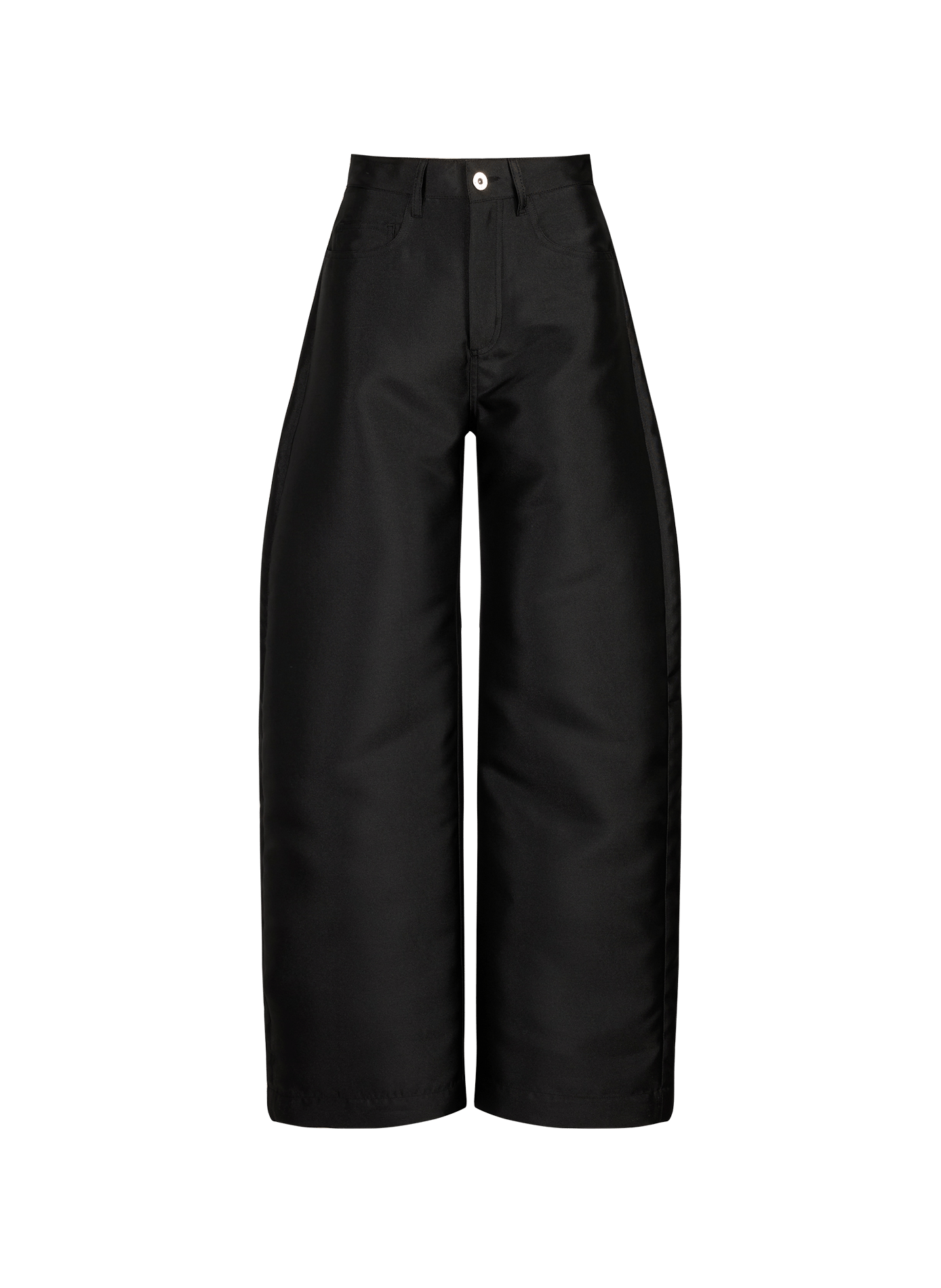Pantalon satiné MARQUES ALMEIDA Noir