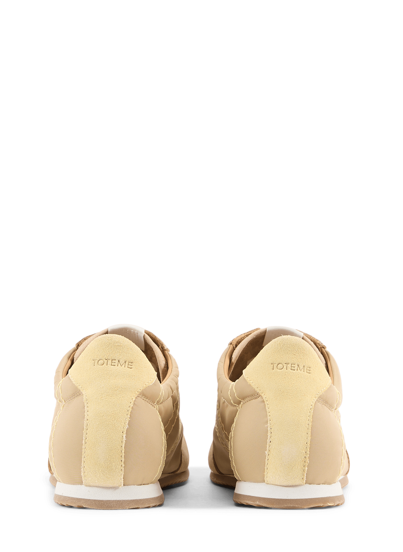 Low-top sneakers in two materials TOTEME Brown