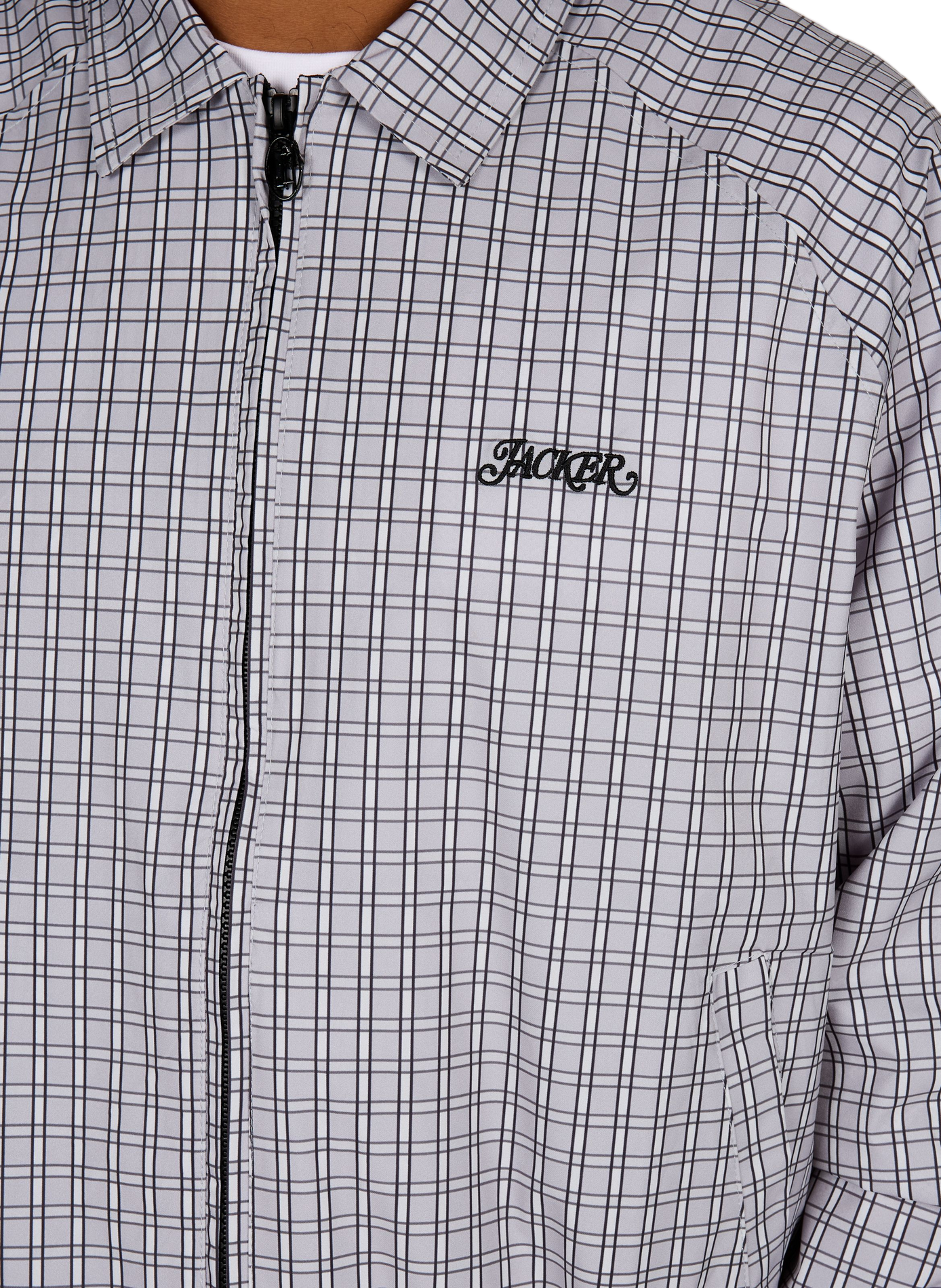 Technical checkered jacket JACKER. Grey
