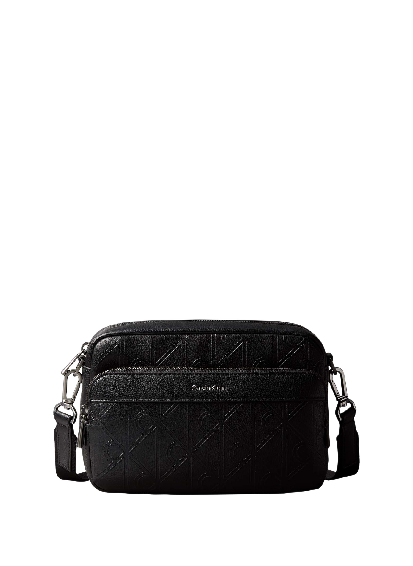 Schoudertas met reliëflogo CALVIN KLEIN Zwart