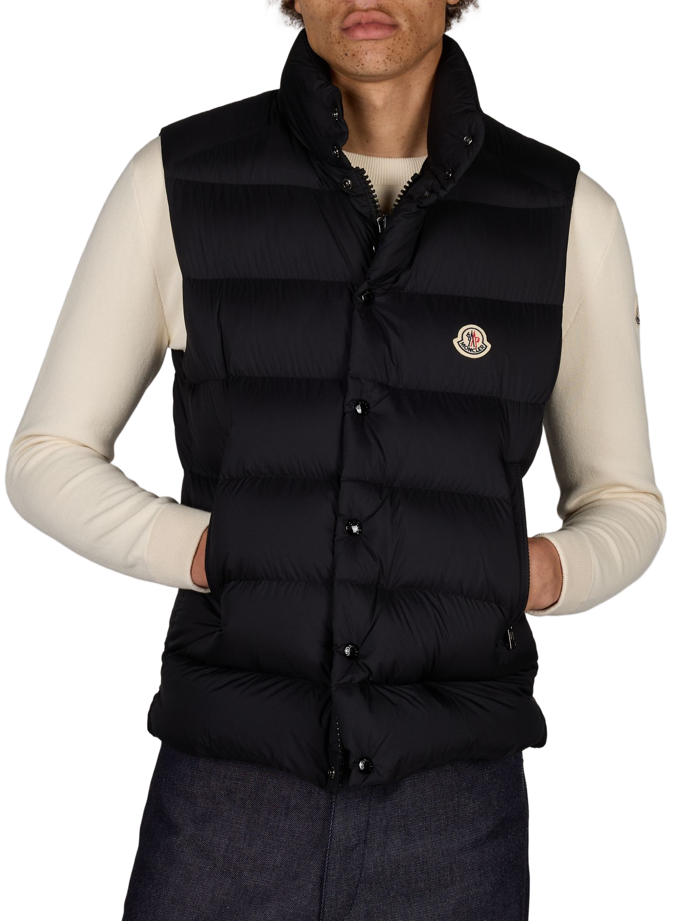 Gerade Daunenjacke Tibb mit Kapuze MONCLER Schwarz