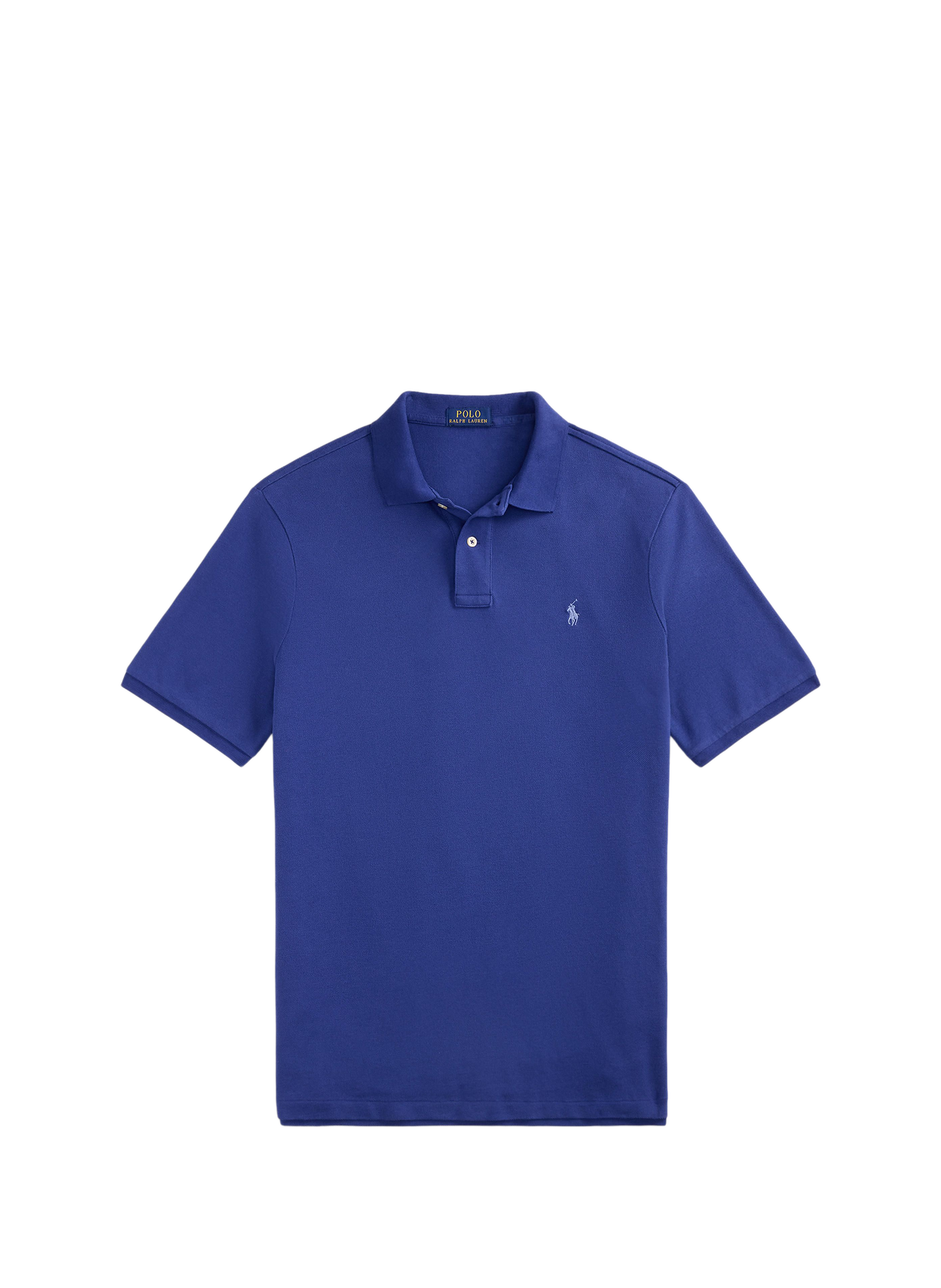 Polo droit en piqué de coton POLO RALPH LAUREN Bleu