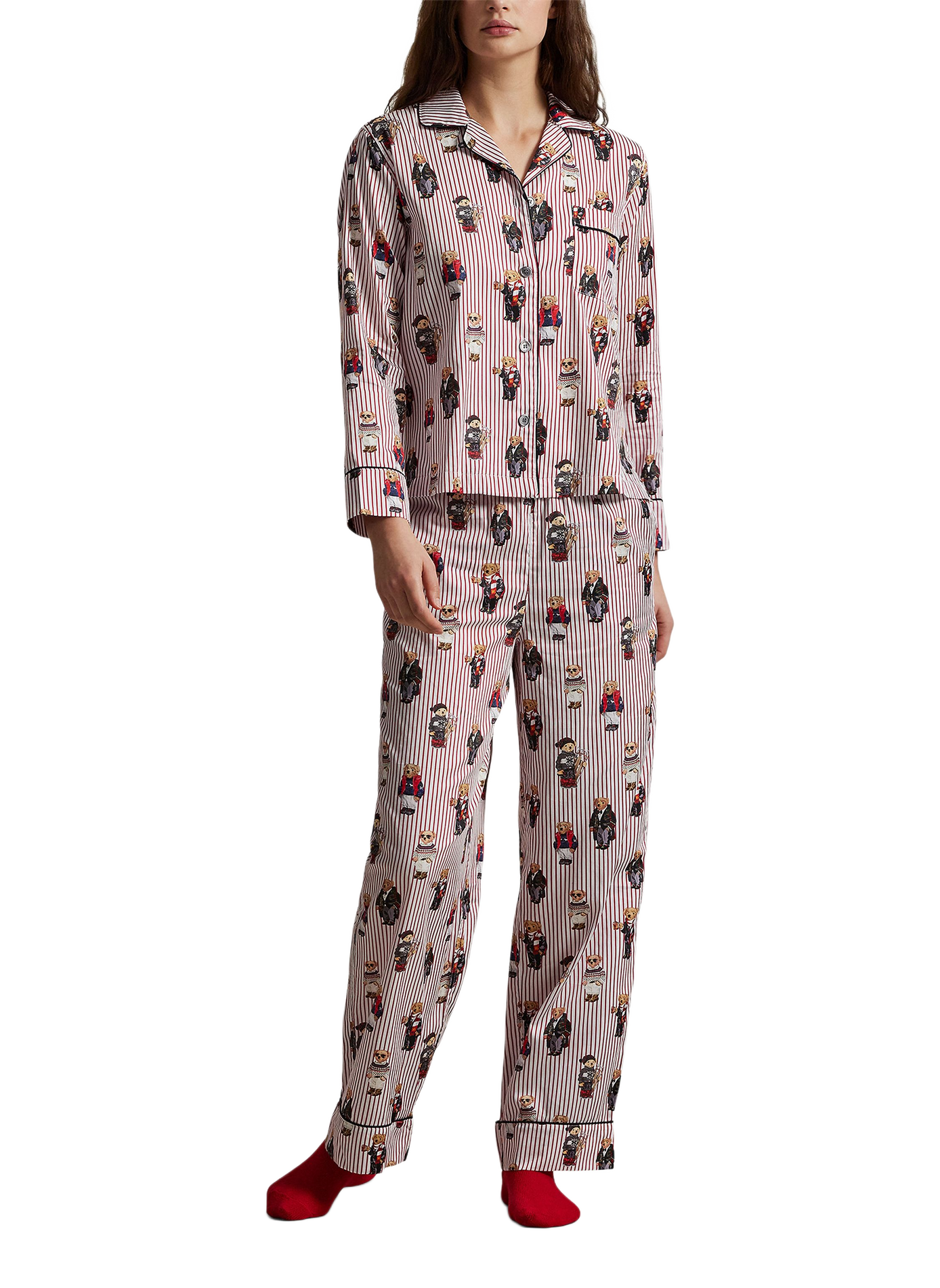 Ensemble de pyjama imprimé en coton POLO RALPH LAUREN Rouge