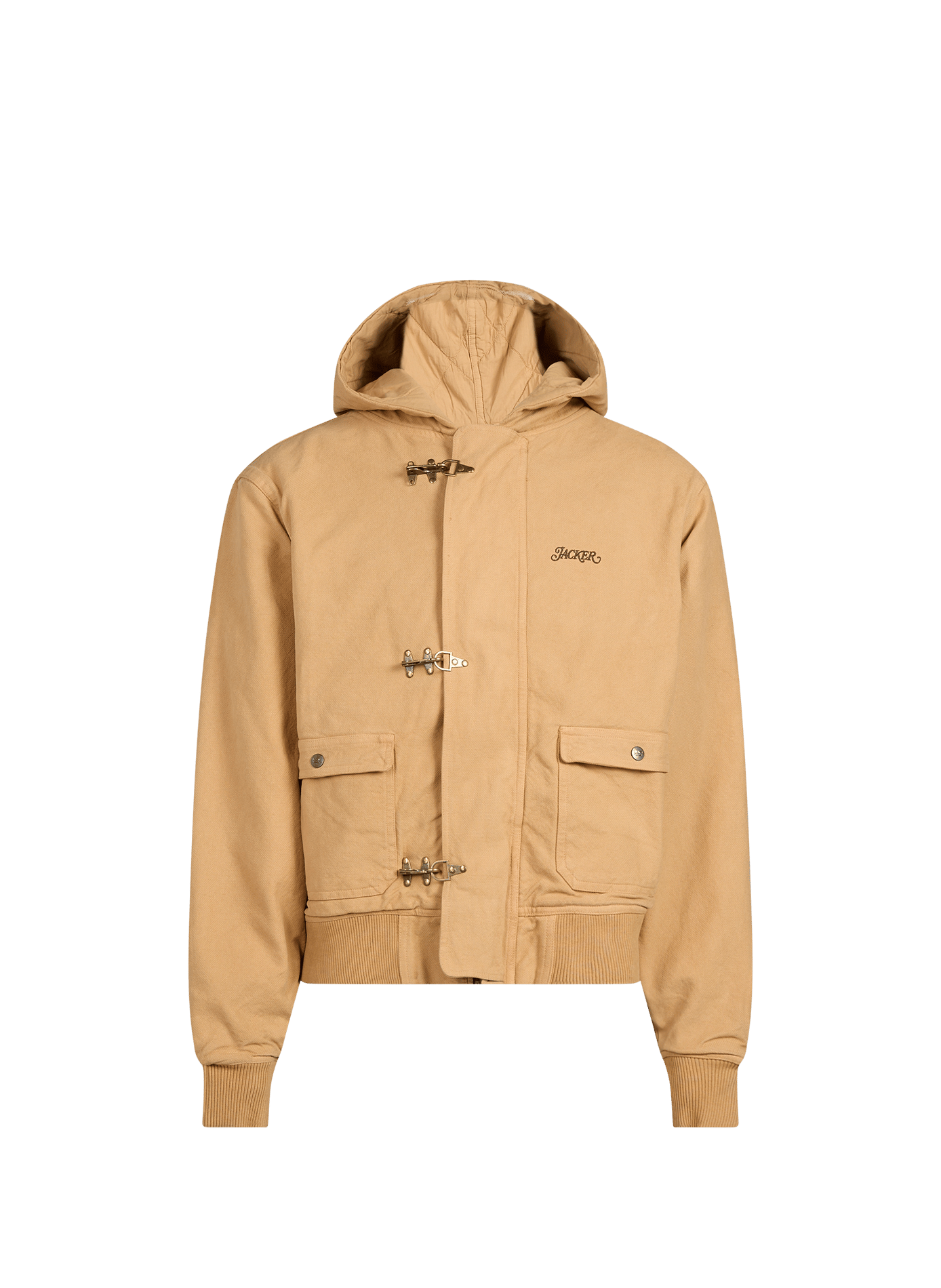 Oversized katoenen jack JACKER. Bruin