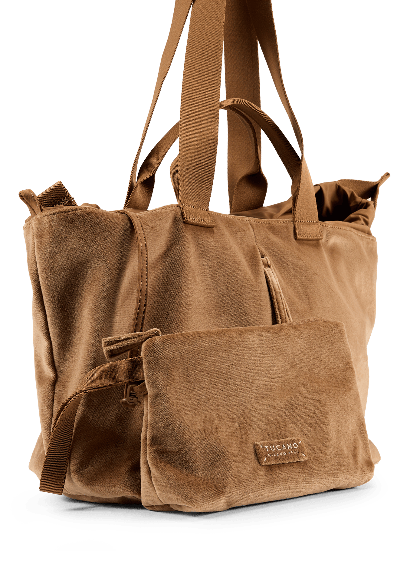 Cotton velvet-effect tote bag TUCANO Beige