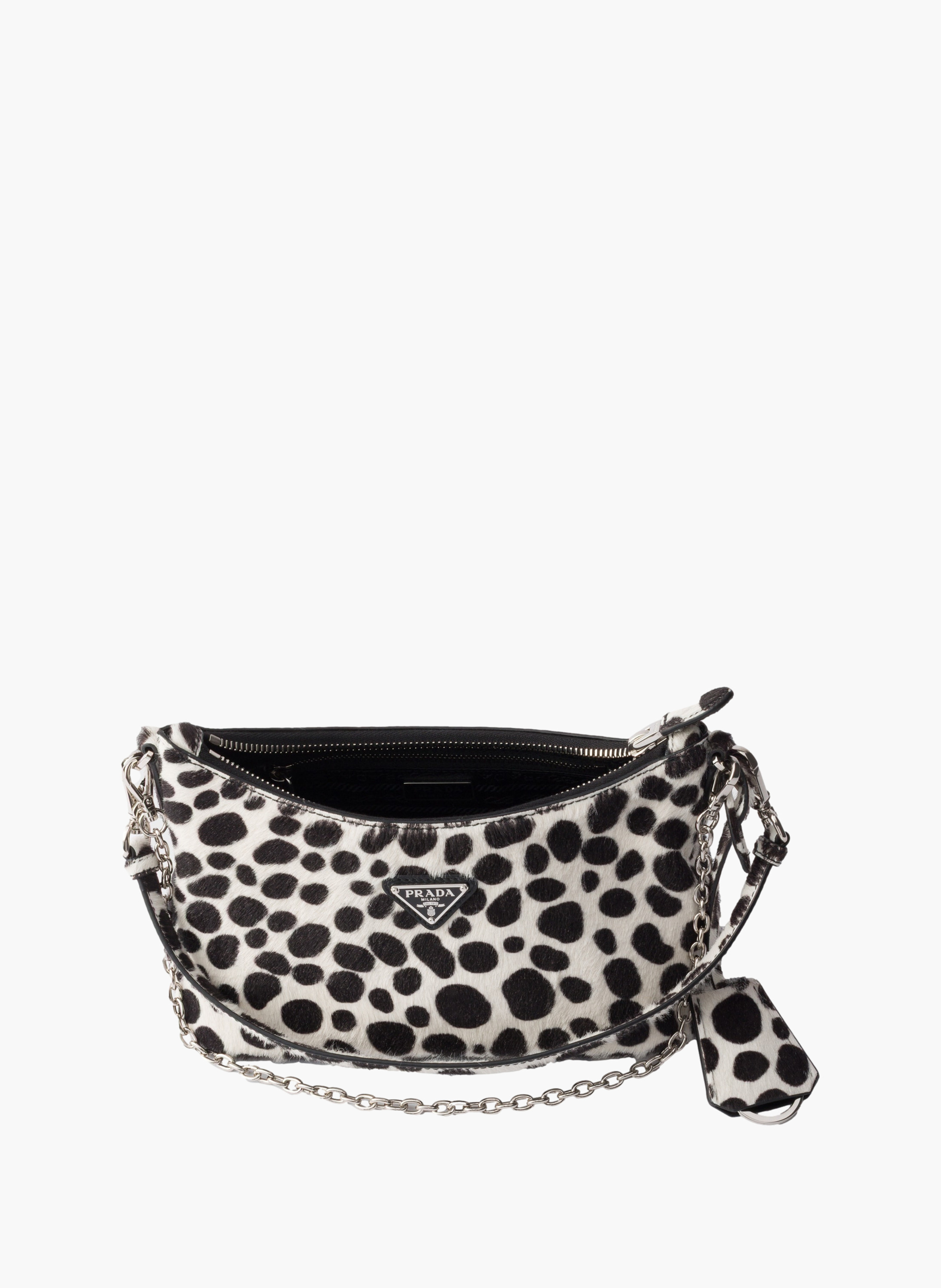 Mini sac en cuir de veau imprimé PRADA Blanc