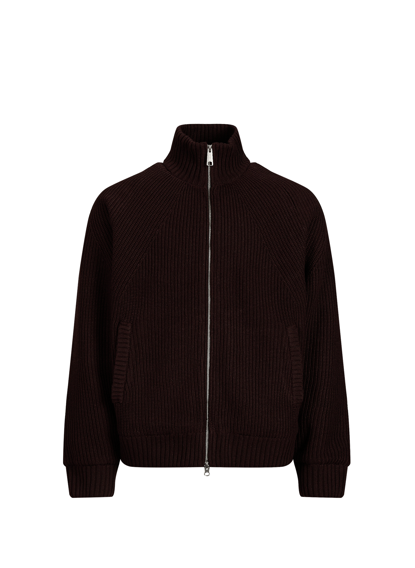 Gerader Pulli mit Stehkragen und Reißverschluss. CARHARTT WIP Braun