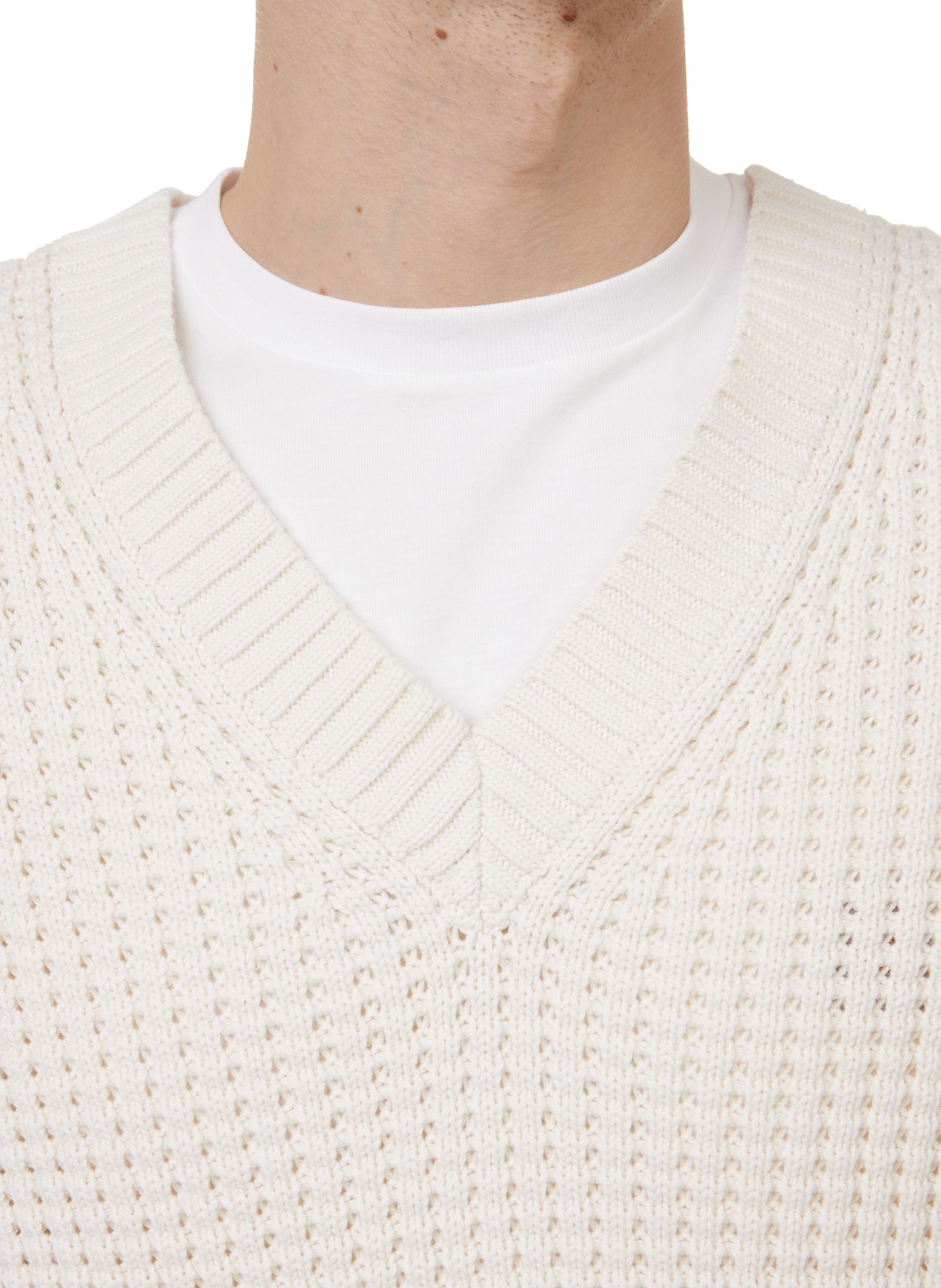 Sleeveless knitted jumper SAISON 1865 Beige