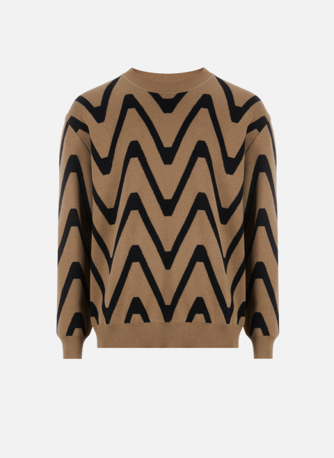 Geometric pattern sweater BrownCLOSED 