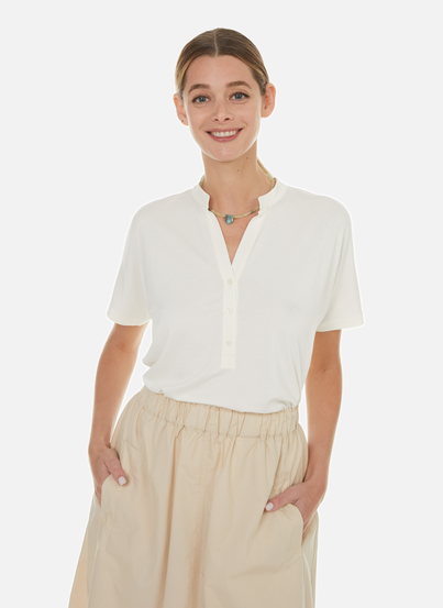 Blouse with buttoned neckline MARC O'POLO