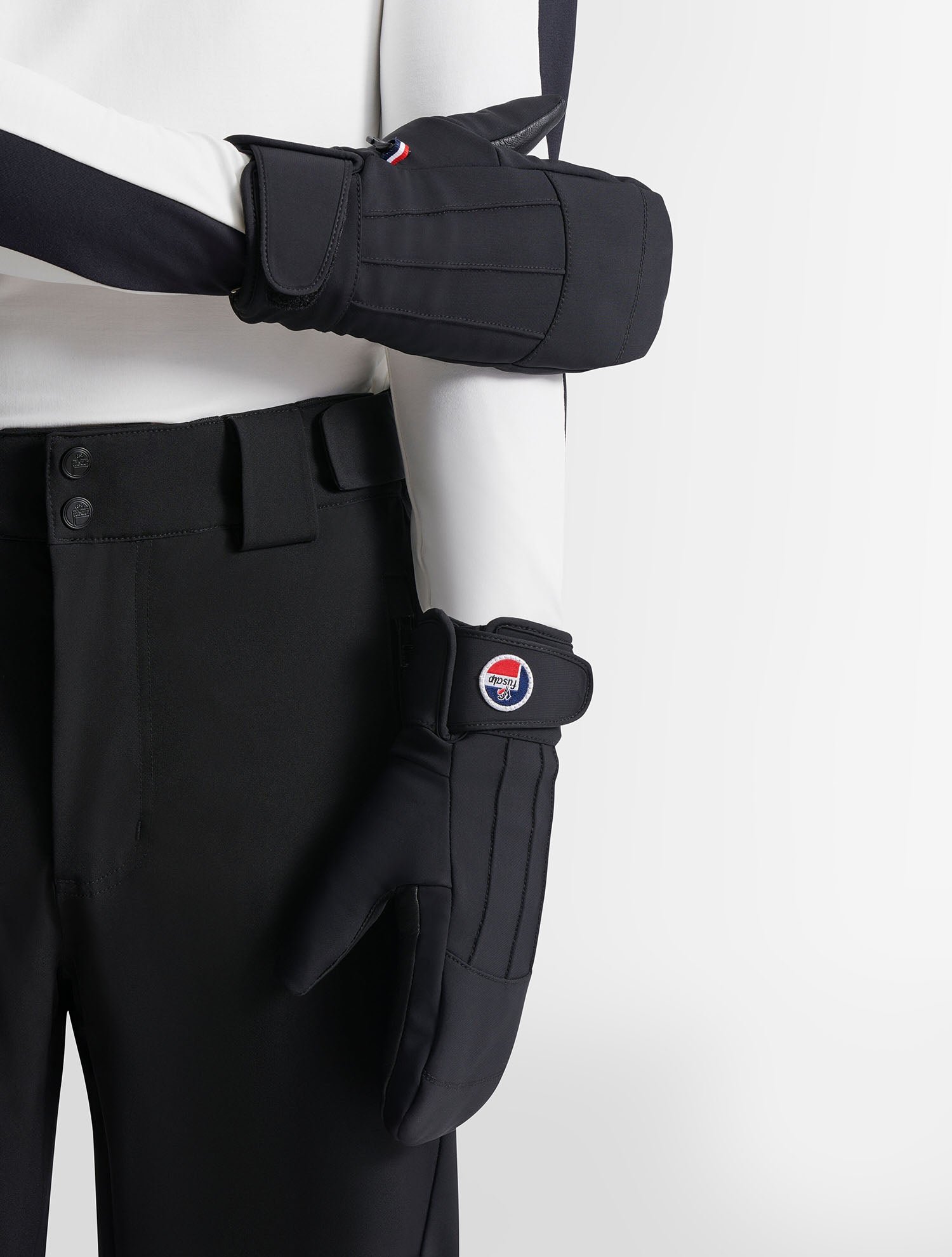 Moufles de ski glacier mitten polyester FUSALP Noir