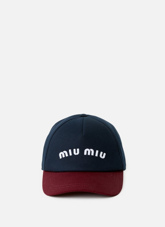Two-tone logo cap Multicolour by MIU MIU MIU MIU Two-tone logo cap Multicolour