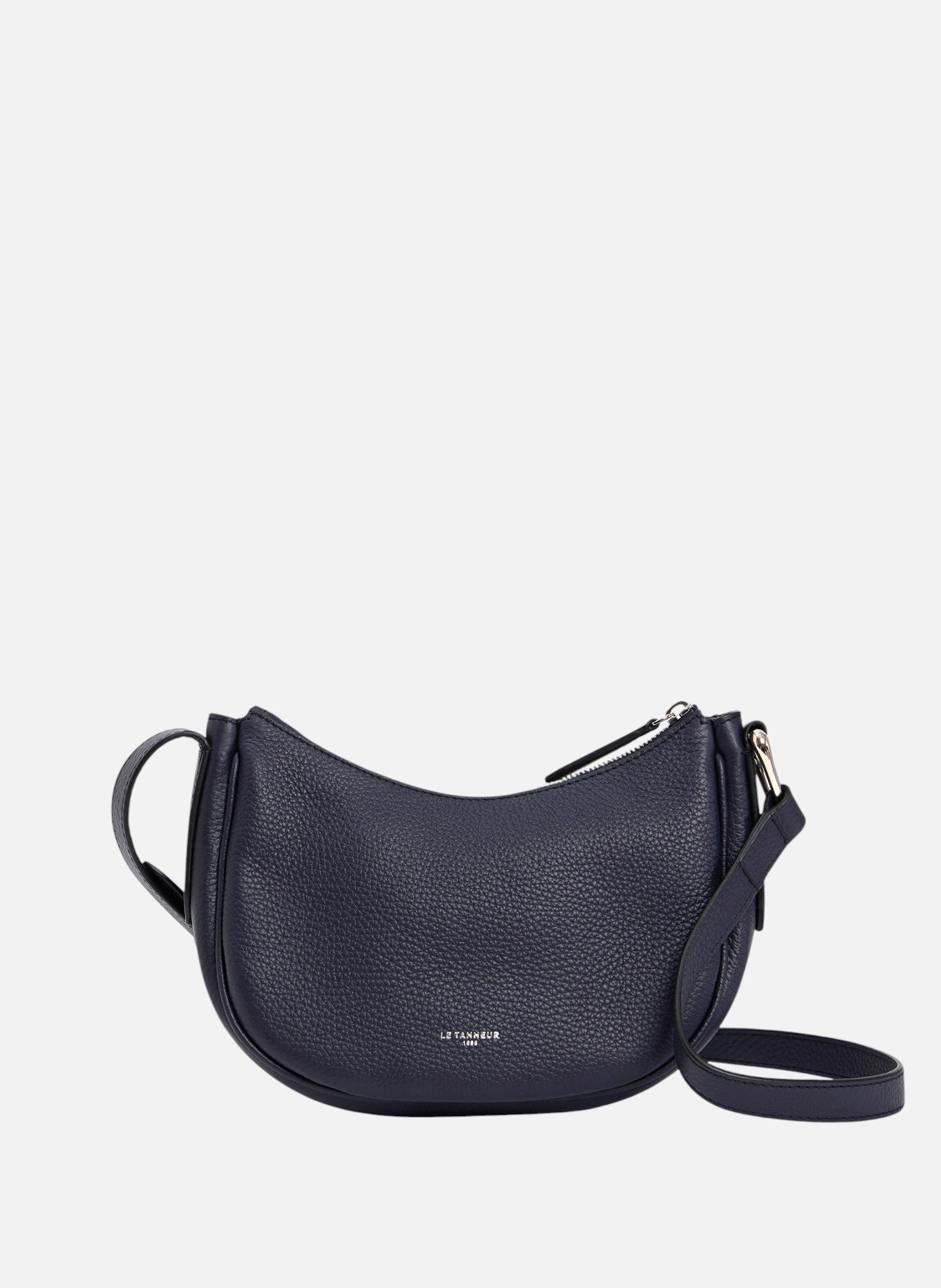 Petit sac bandoulière madeleine en cuir de taurillon grainé LE TANNEUR Bleu