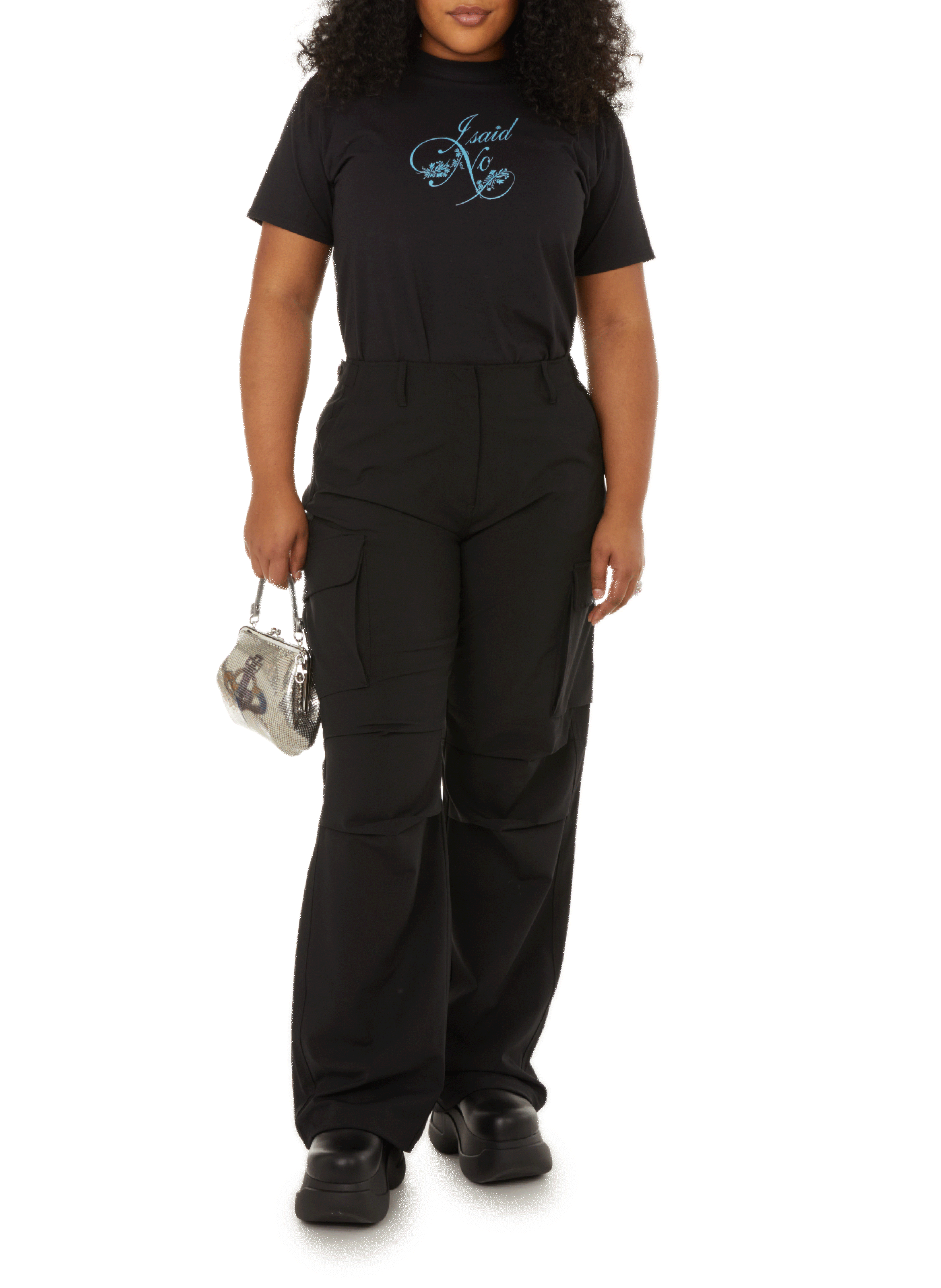 T-shirt imprimé en coton  Noir