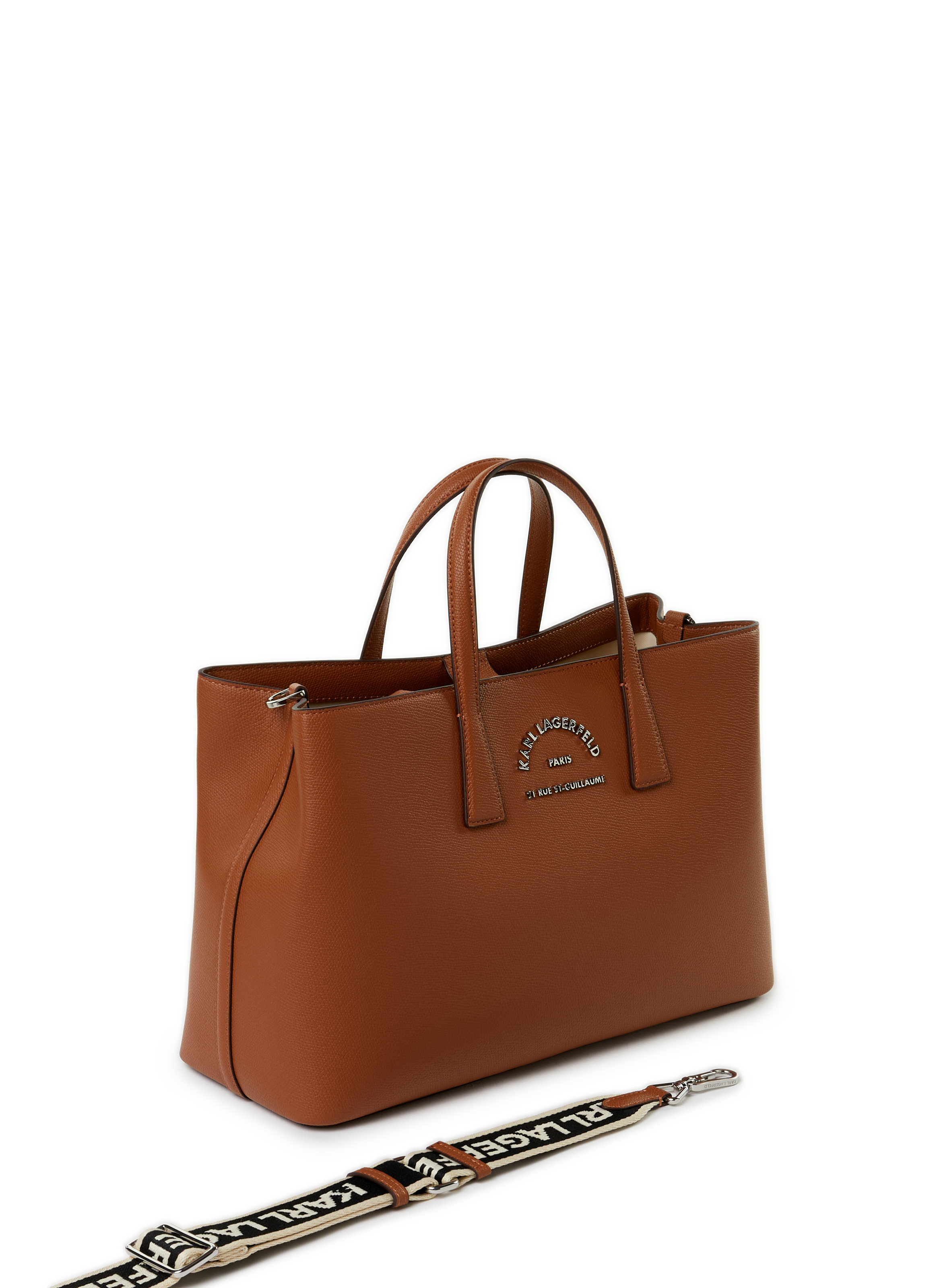 Metal tote bag KARL LAGERFELD Brown
