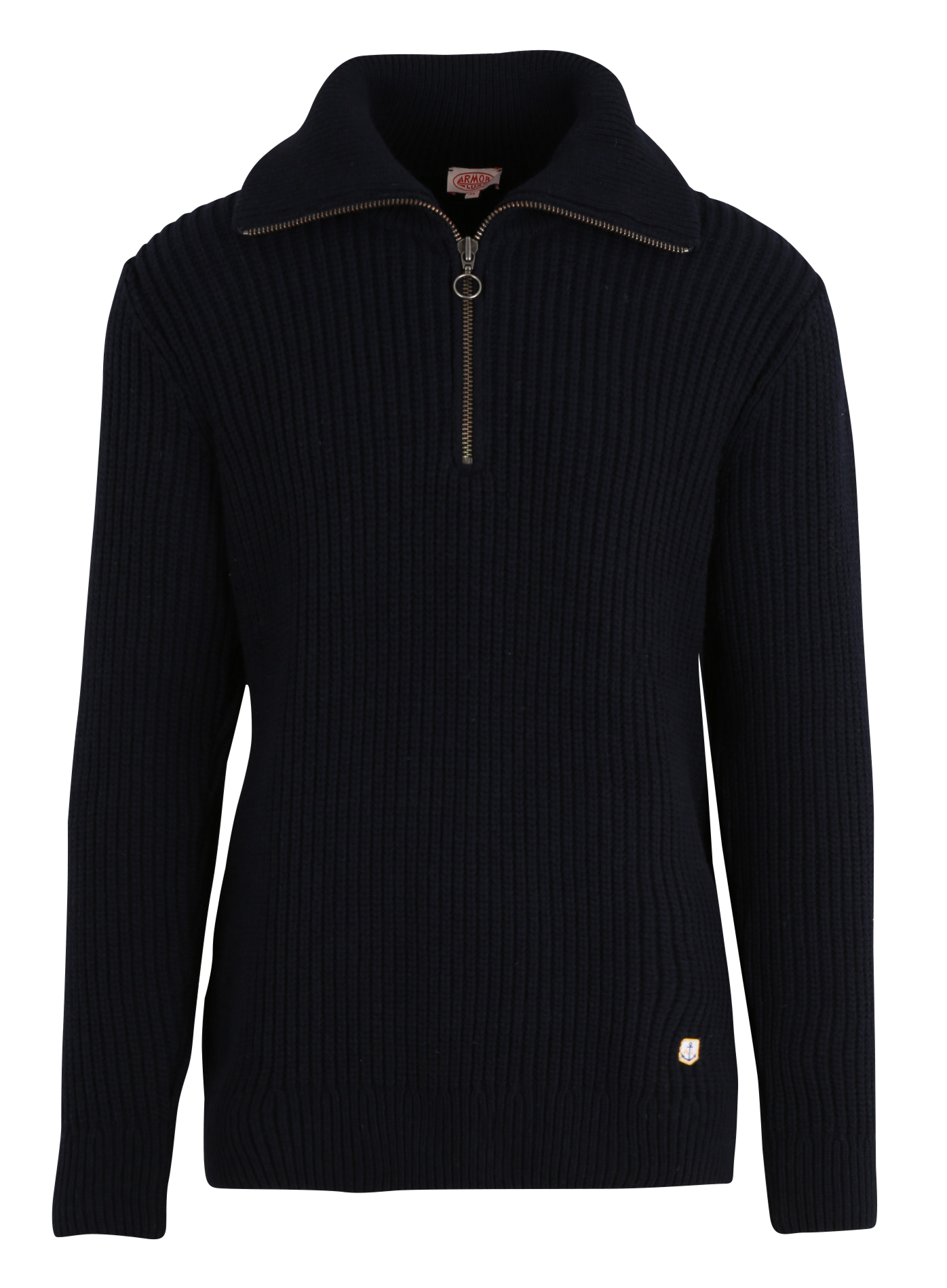 ARMOR-LUX Pull col camionneur en laine mélangée heritage Bleu
