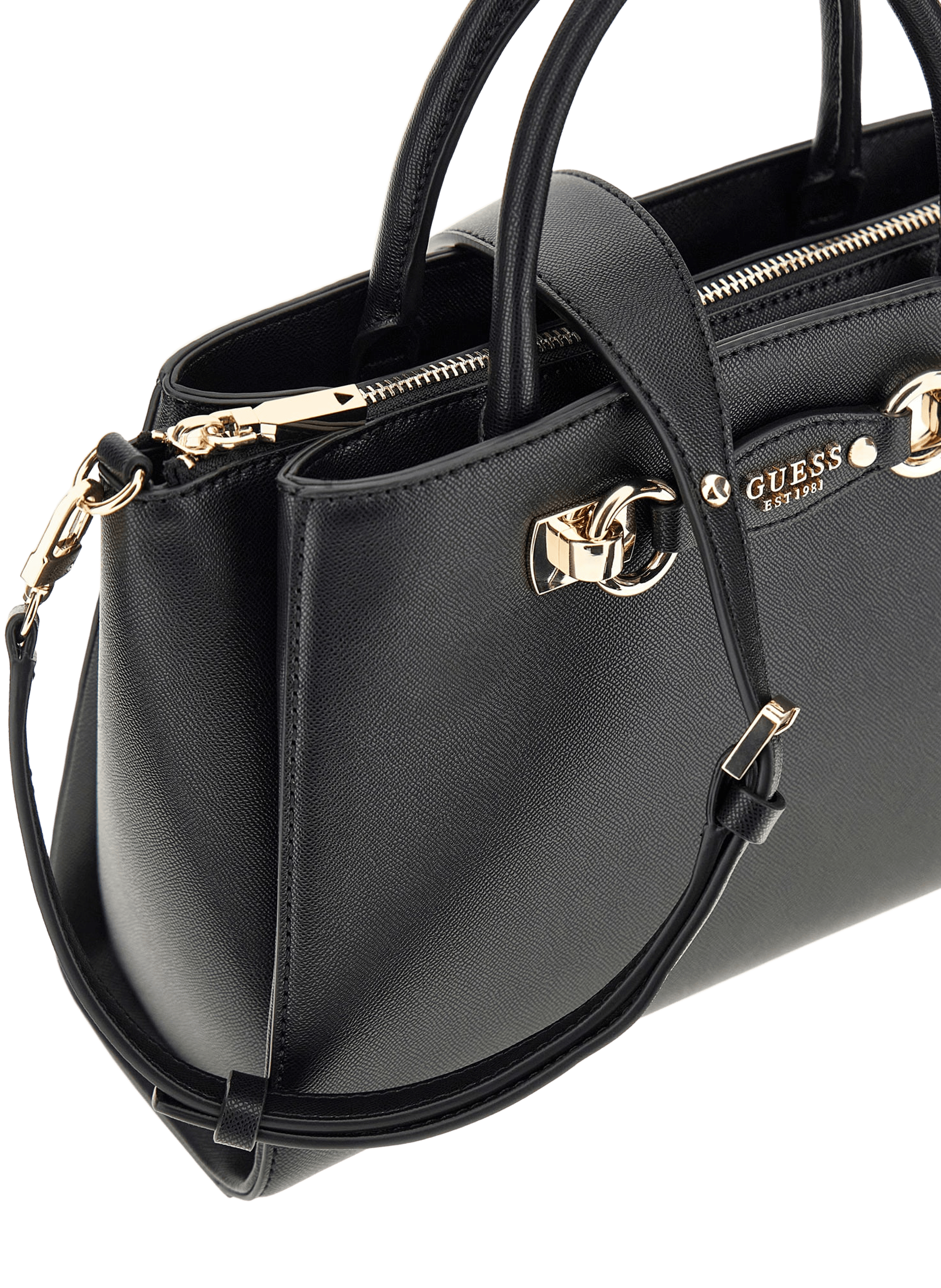 Sac à main à bandoulière amovible GUESS Noir