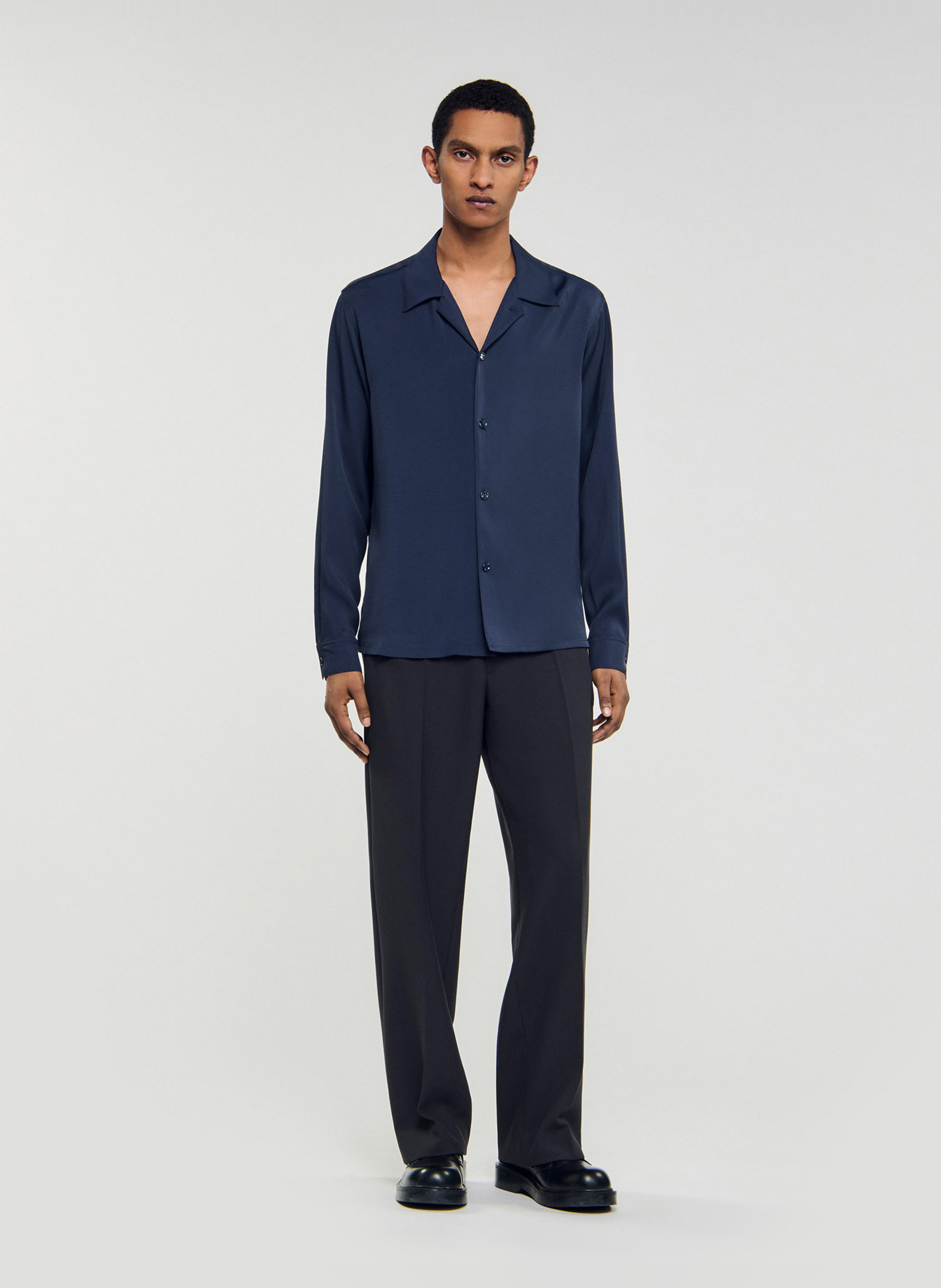 Chemise fluide regular-fit SANDRO Bleu