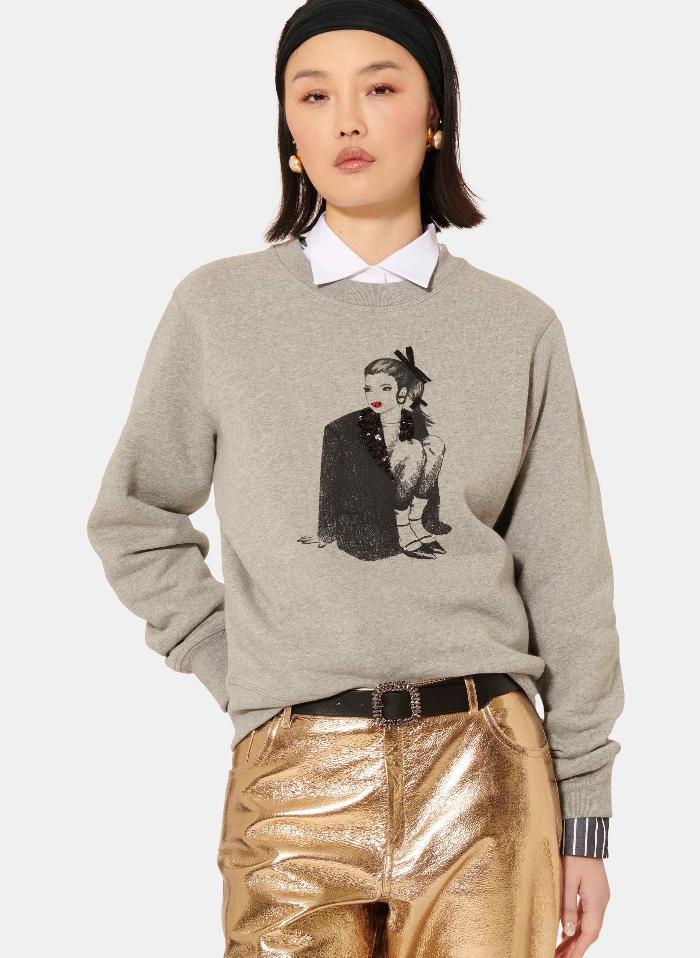 TARA JARMON Pull pauline gris chine Gris