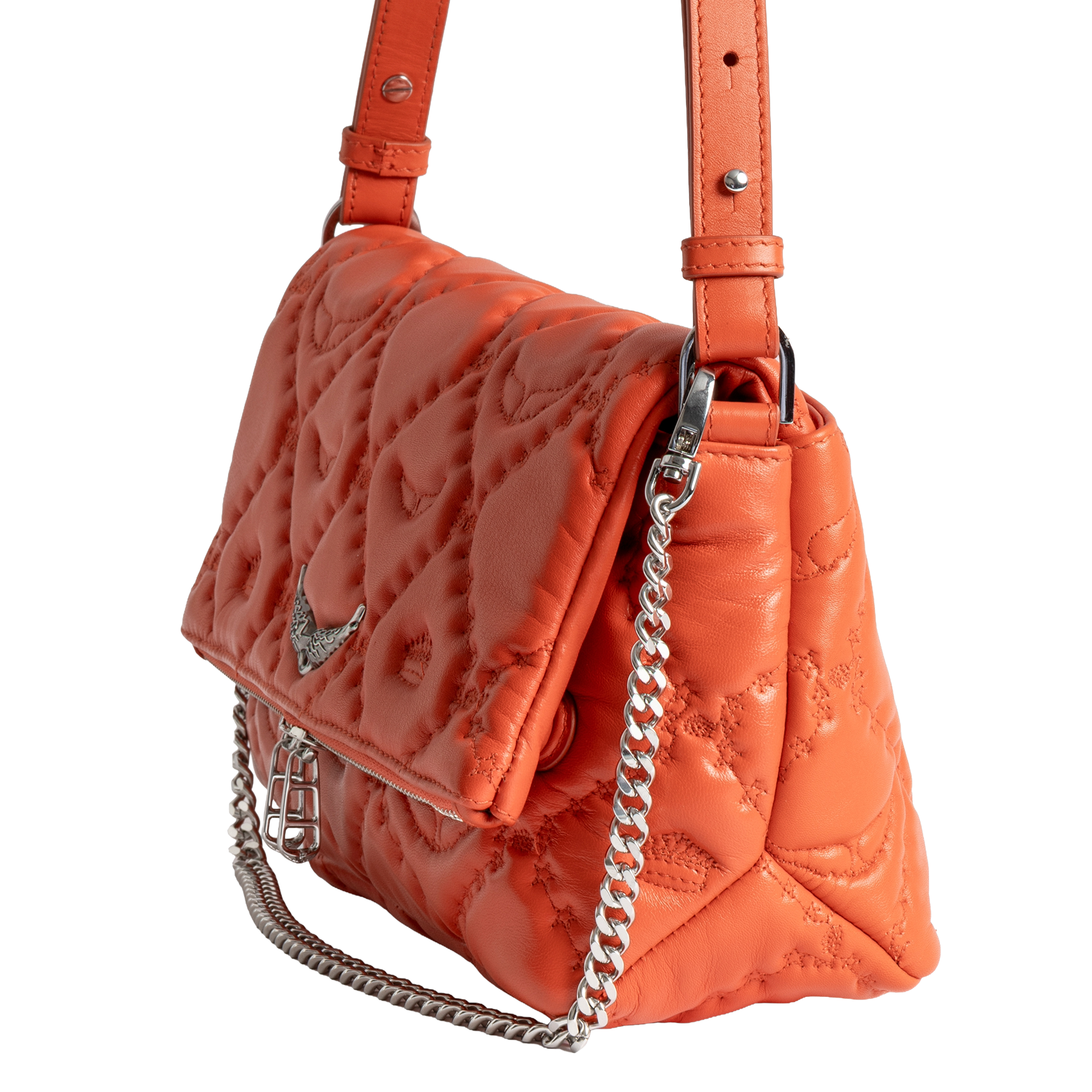 Sac bandoulière en cuir rocky ii ZADIG&VOLTAIRE Orange