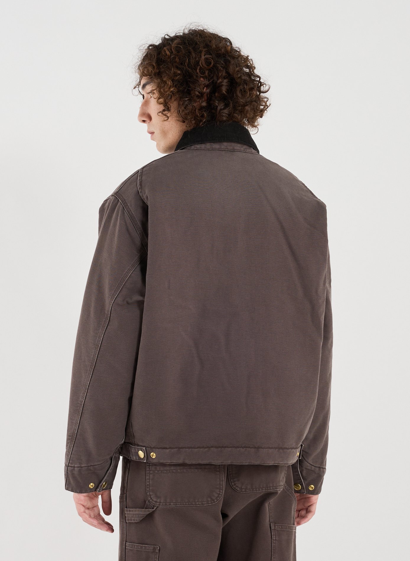 Veste ample à col contrasté en coton CARHARTT WIP Marron