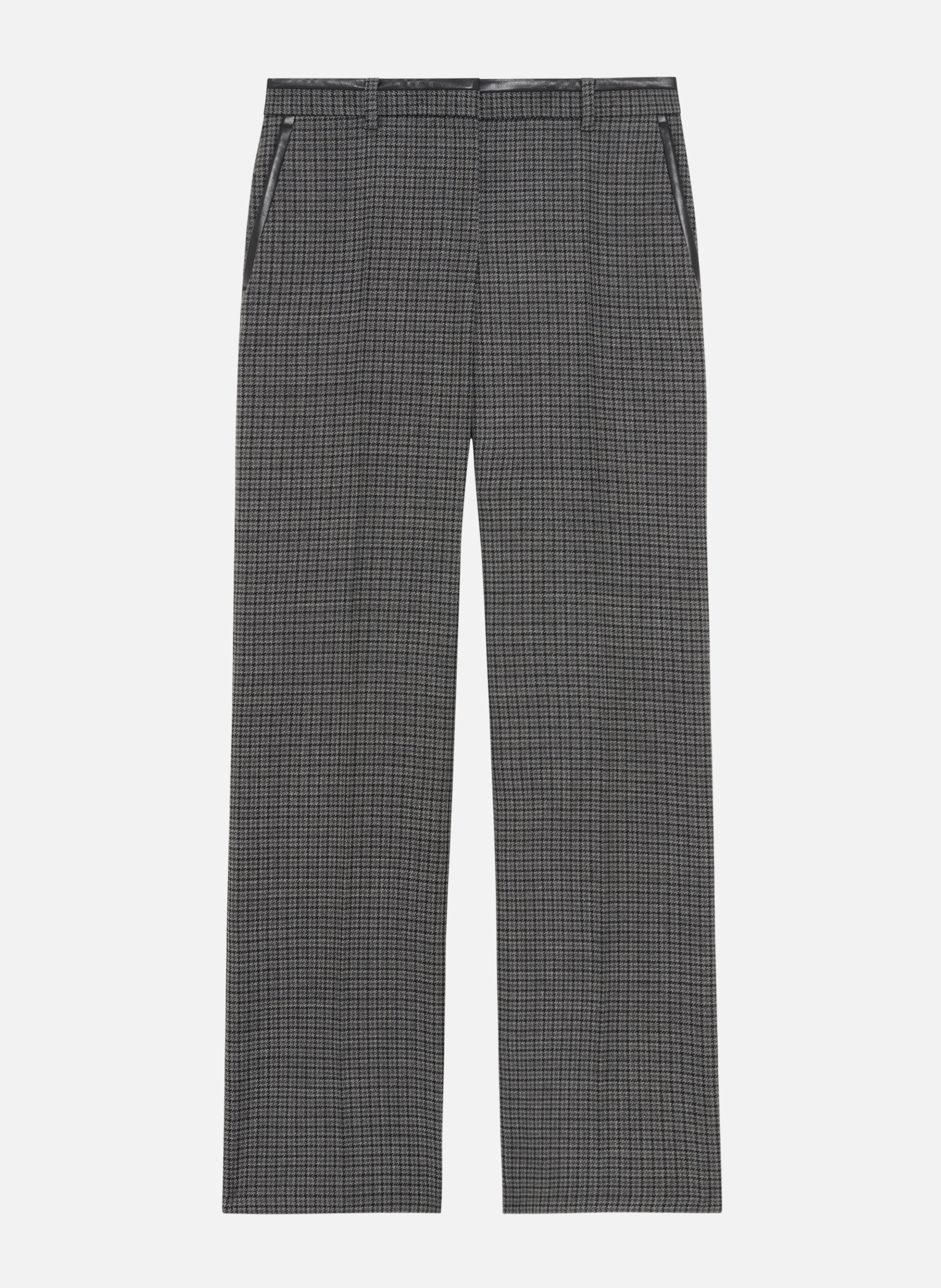 Pantalon tailleur droit en pied de puce THE KOOPLES Noir