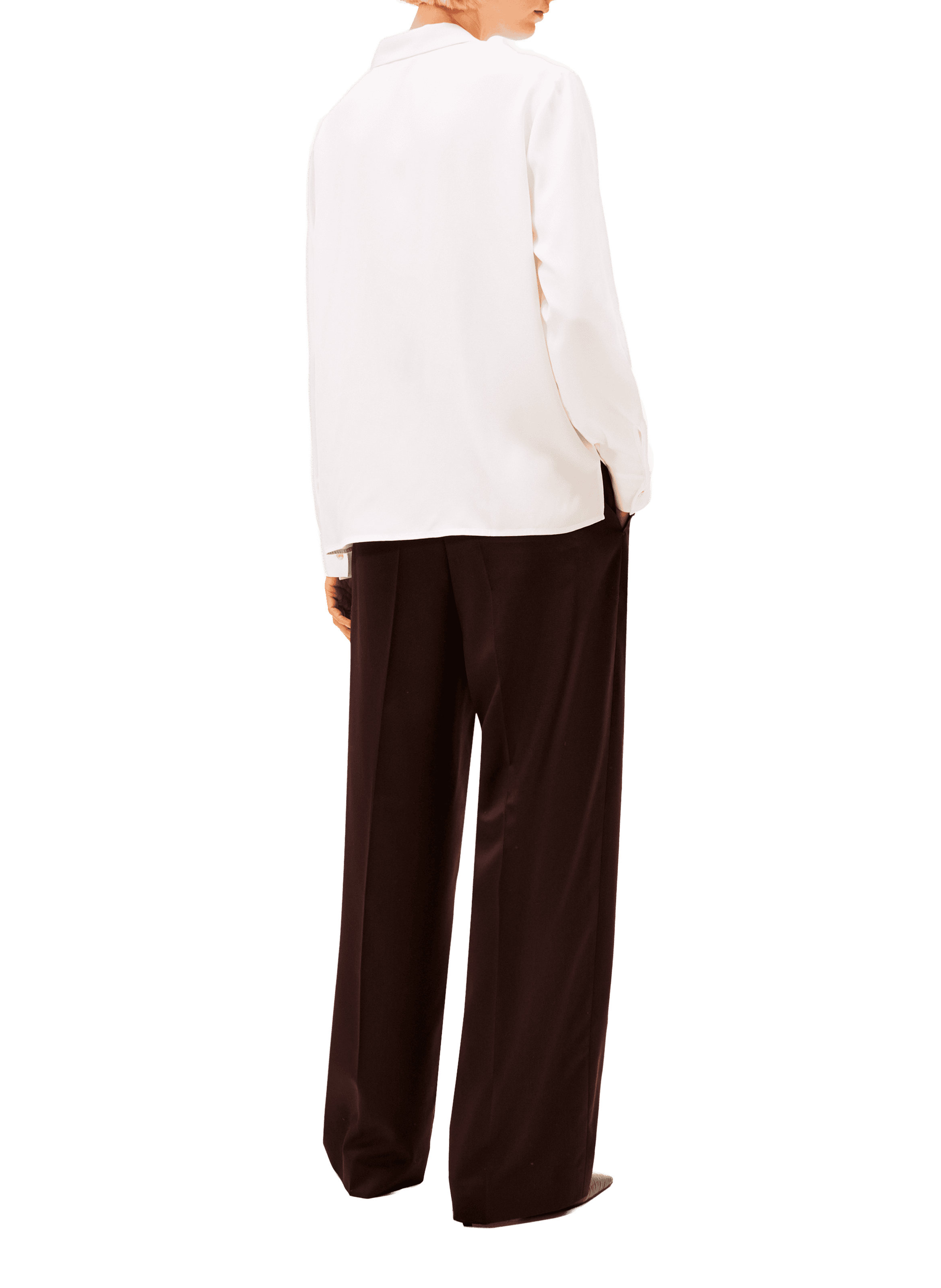 Standard fit shirt with hidden placket TOMMY HILFIGER White