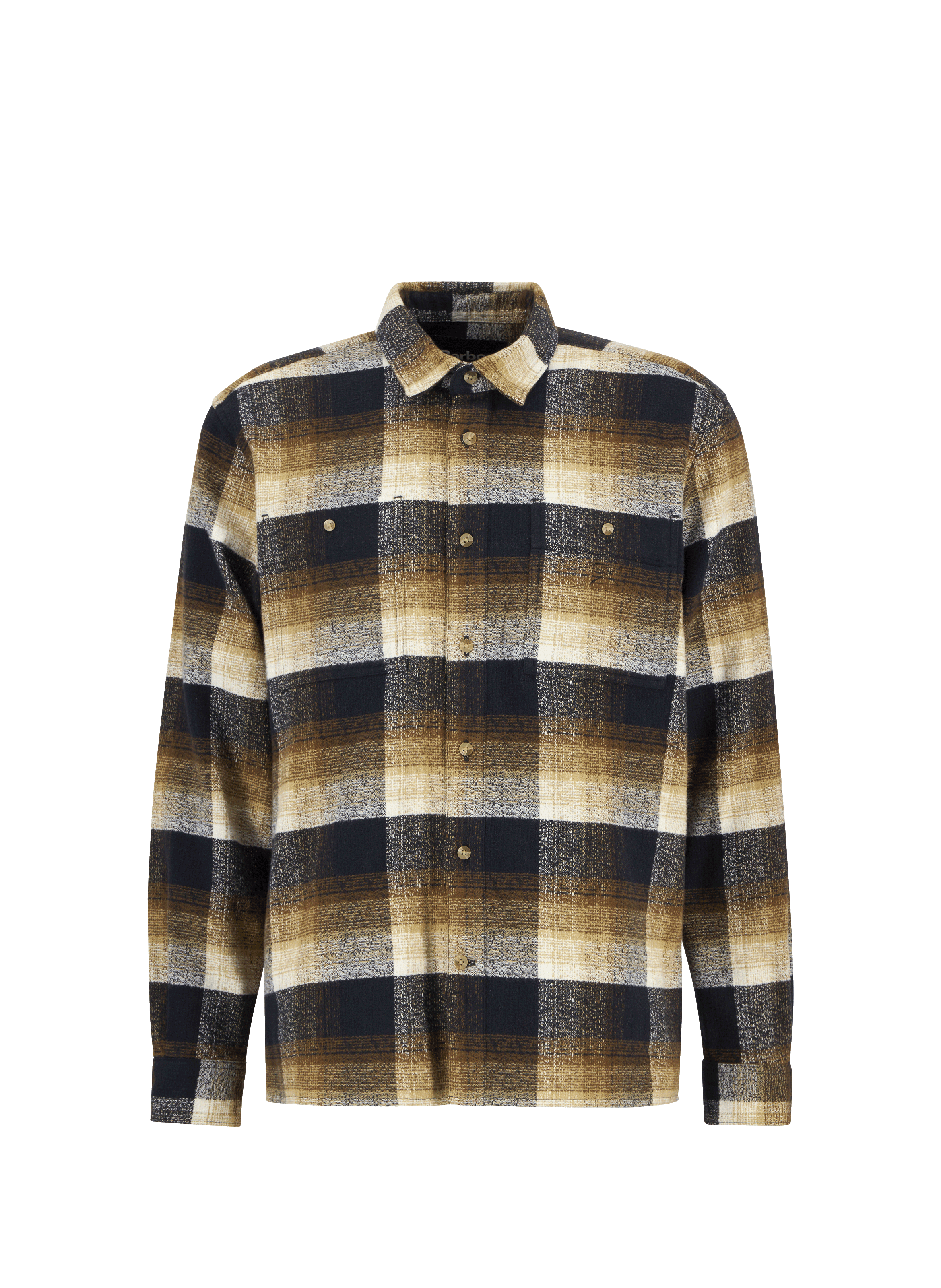 Chemise à carreaux en coton BARBOUR Marron