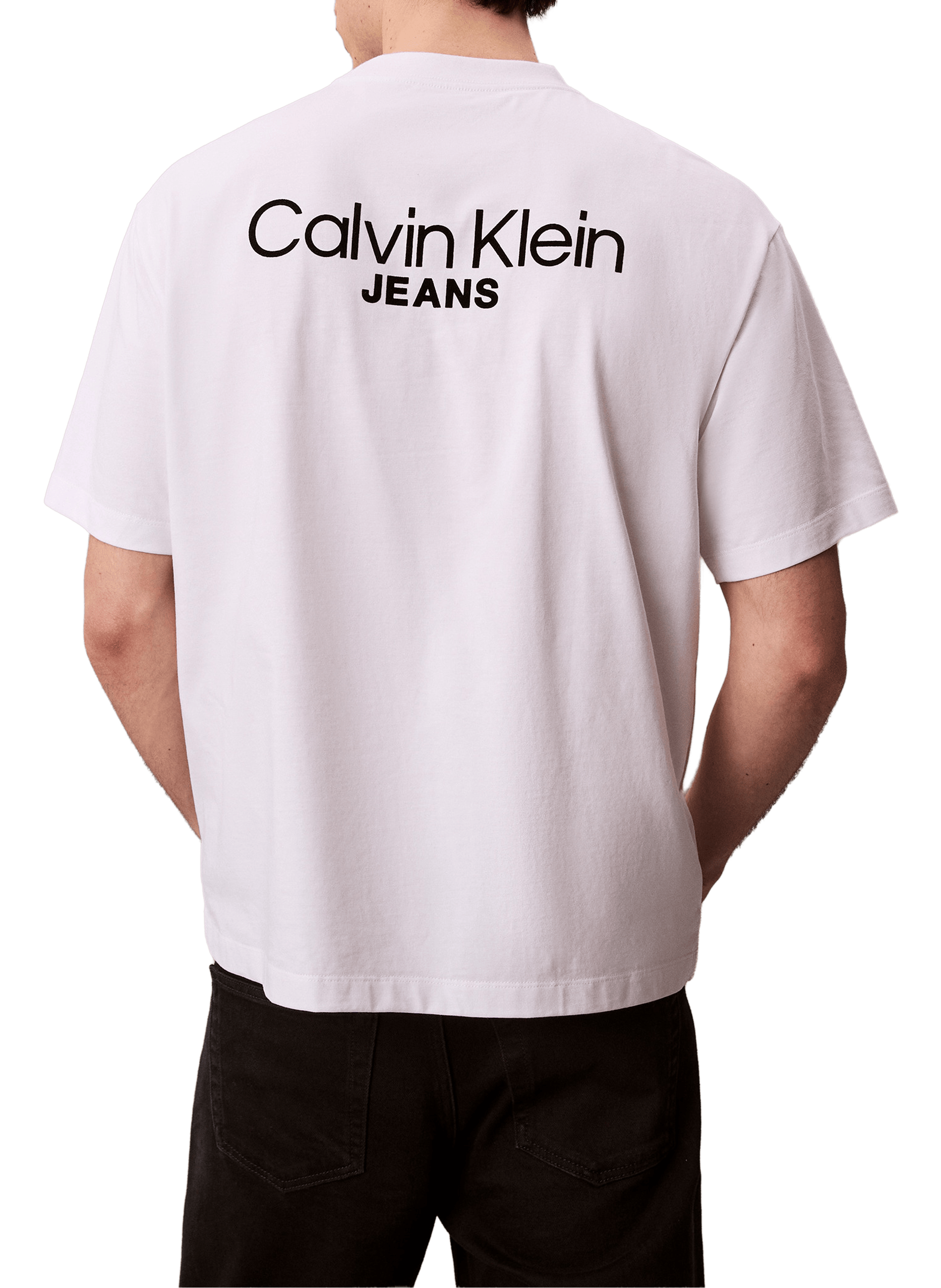 T-shirt imprimé en coton CALVIN KLEIN Blanc