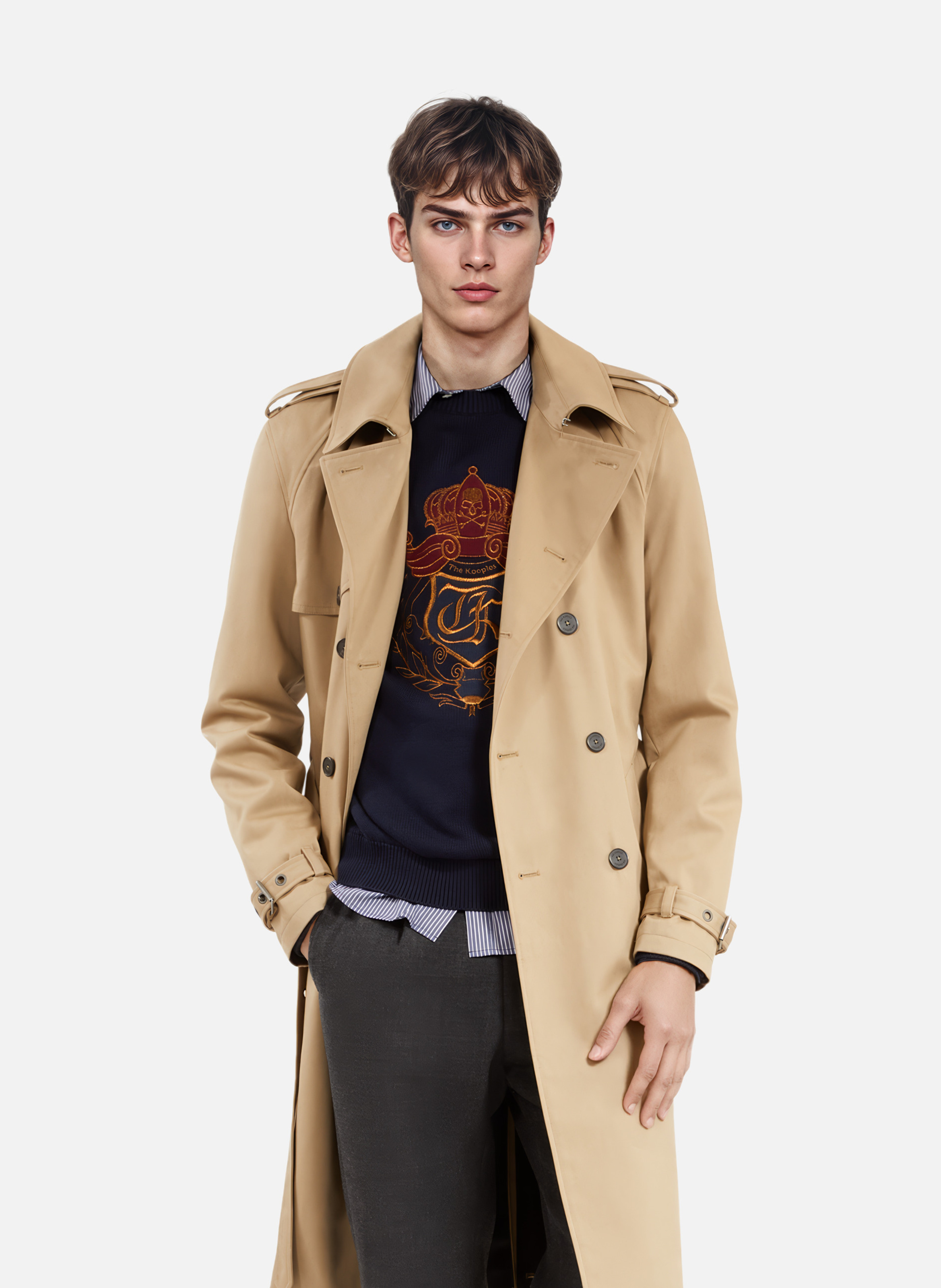 Trench long THE KOOPLES Beige