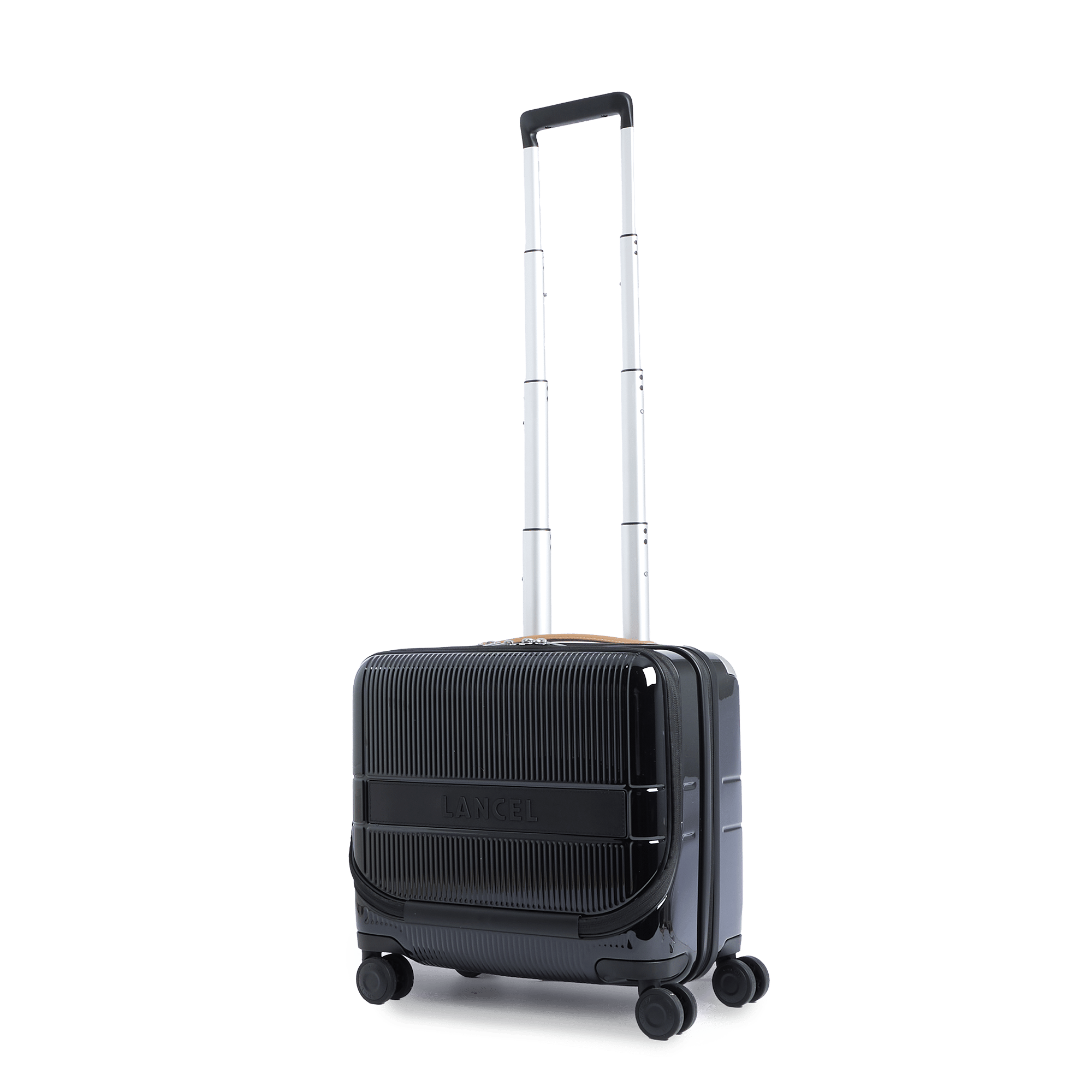 Vanity case zippé empreinte de lancel en polycarbonate et cuir LANCEL Noir