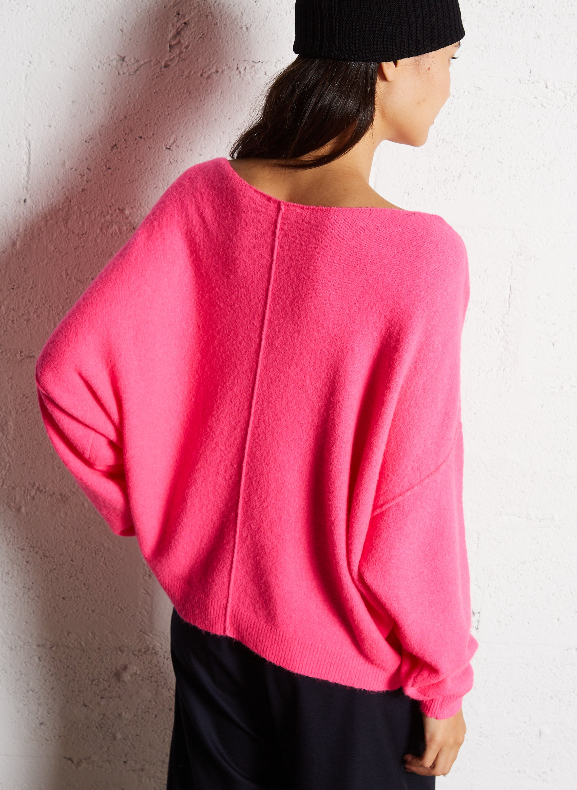 Pull col bateau en laine mélangée damsville AMERICAN VINTAGE Rose