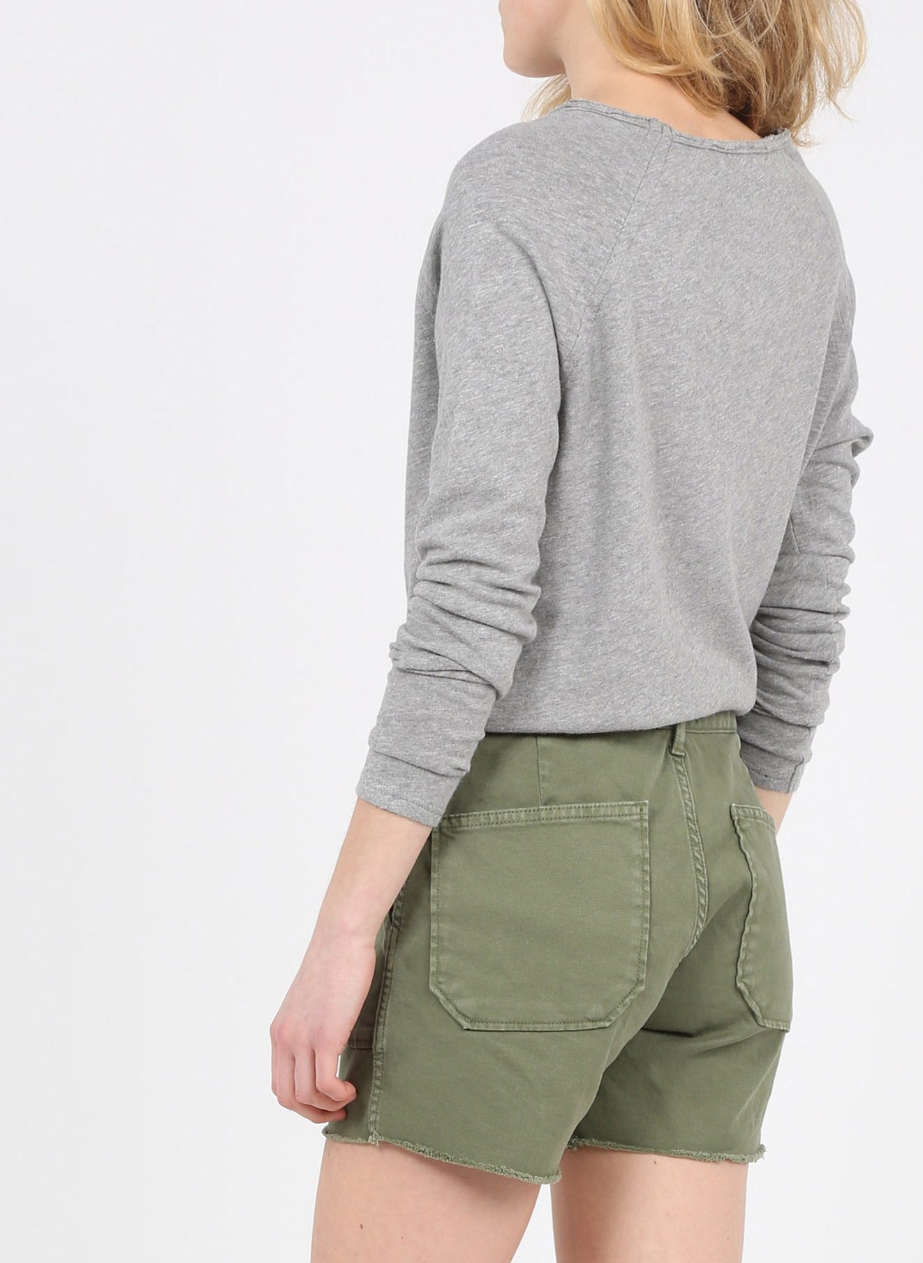 Tee-shirt col rond en coton sonoma AMERICAN VINTAGE Gris