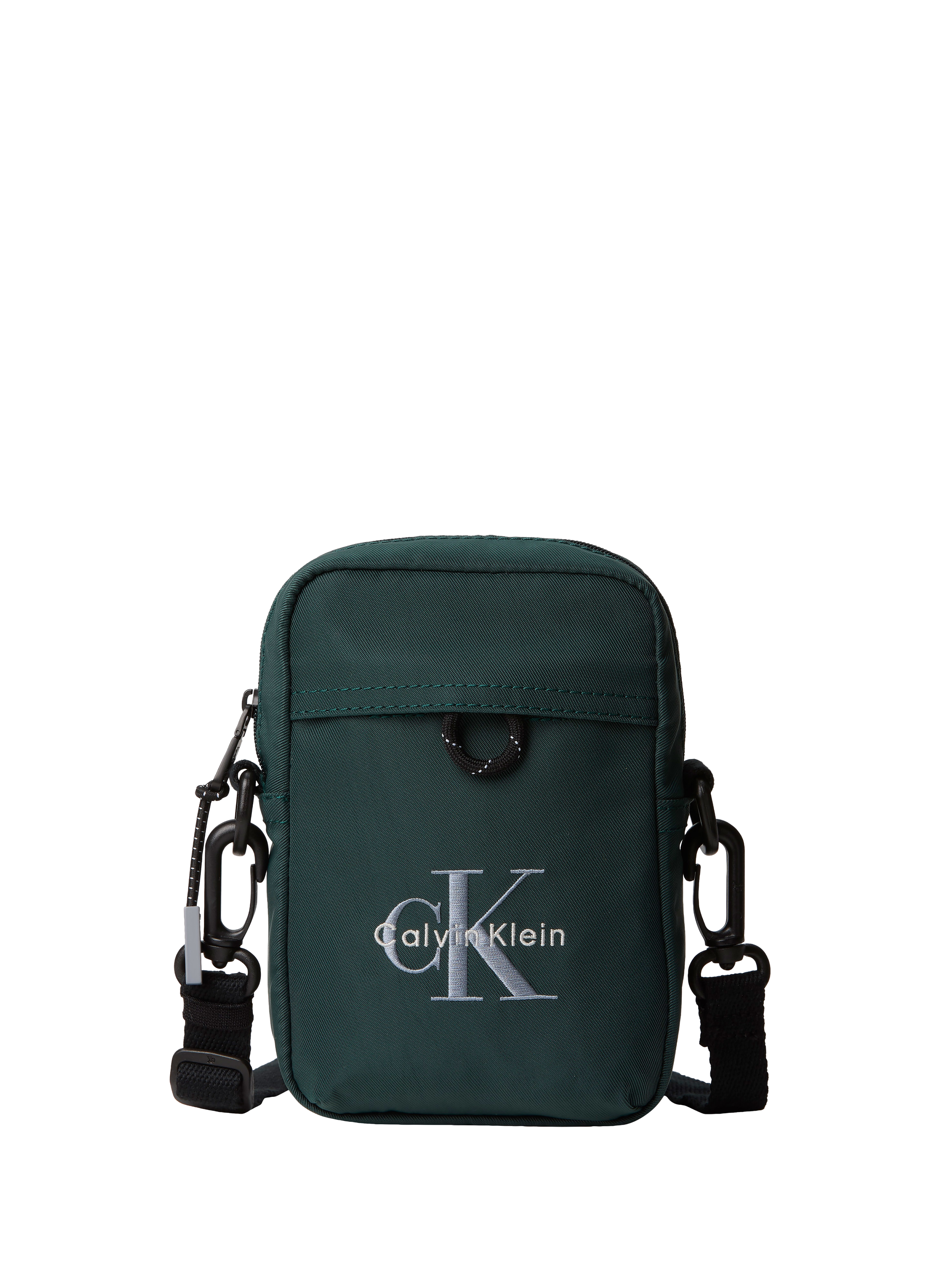 Zippered shoulder bag with logo CALVIN KLEIN Green