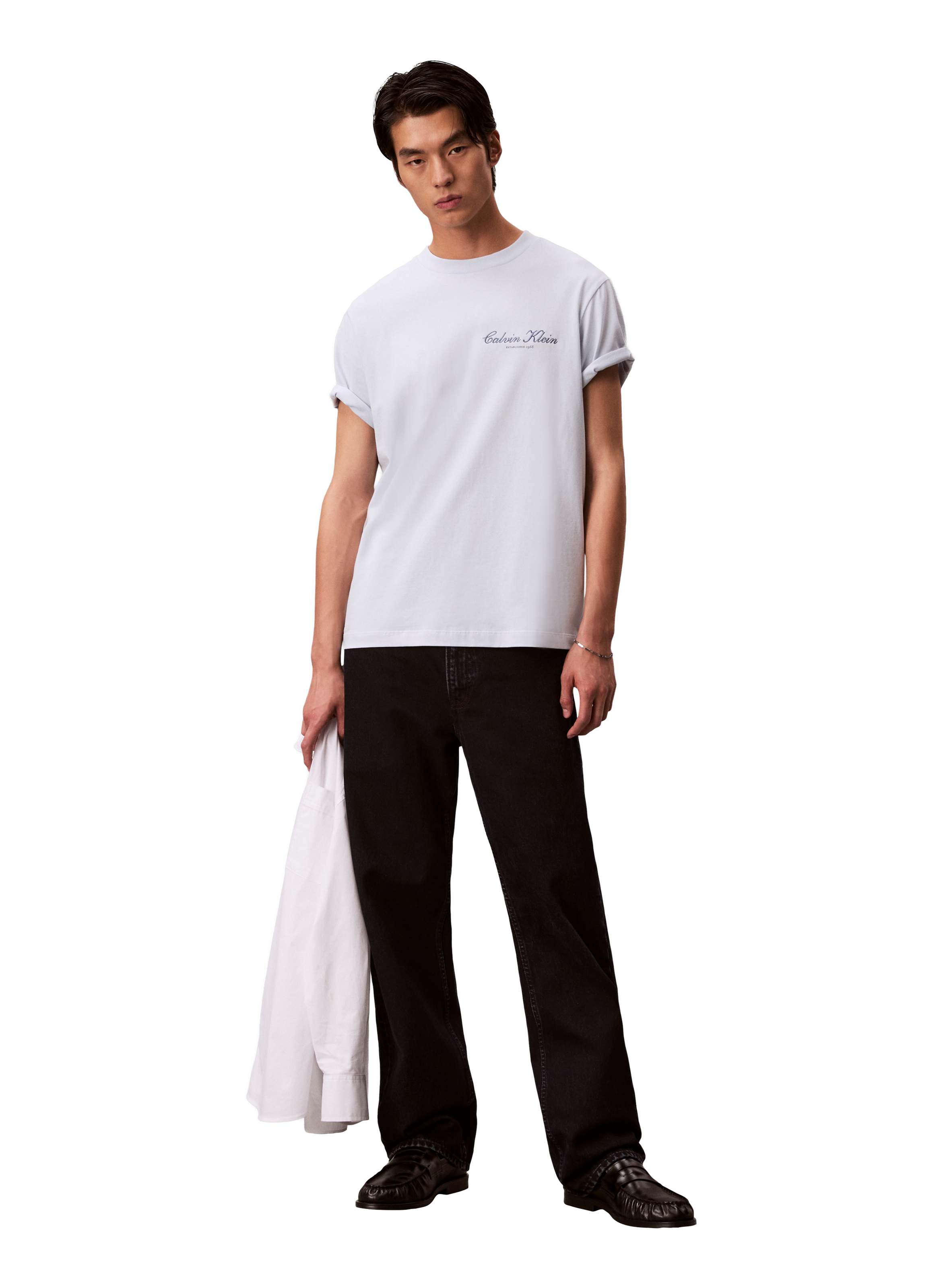 T-shirt à logo en coton  CALVIN KLEIN Bleu