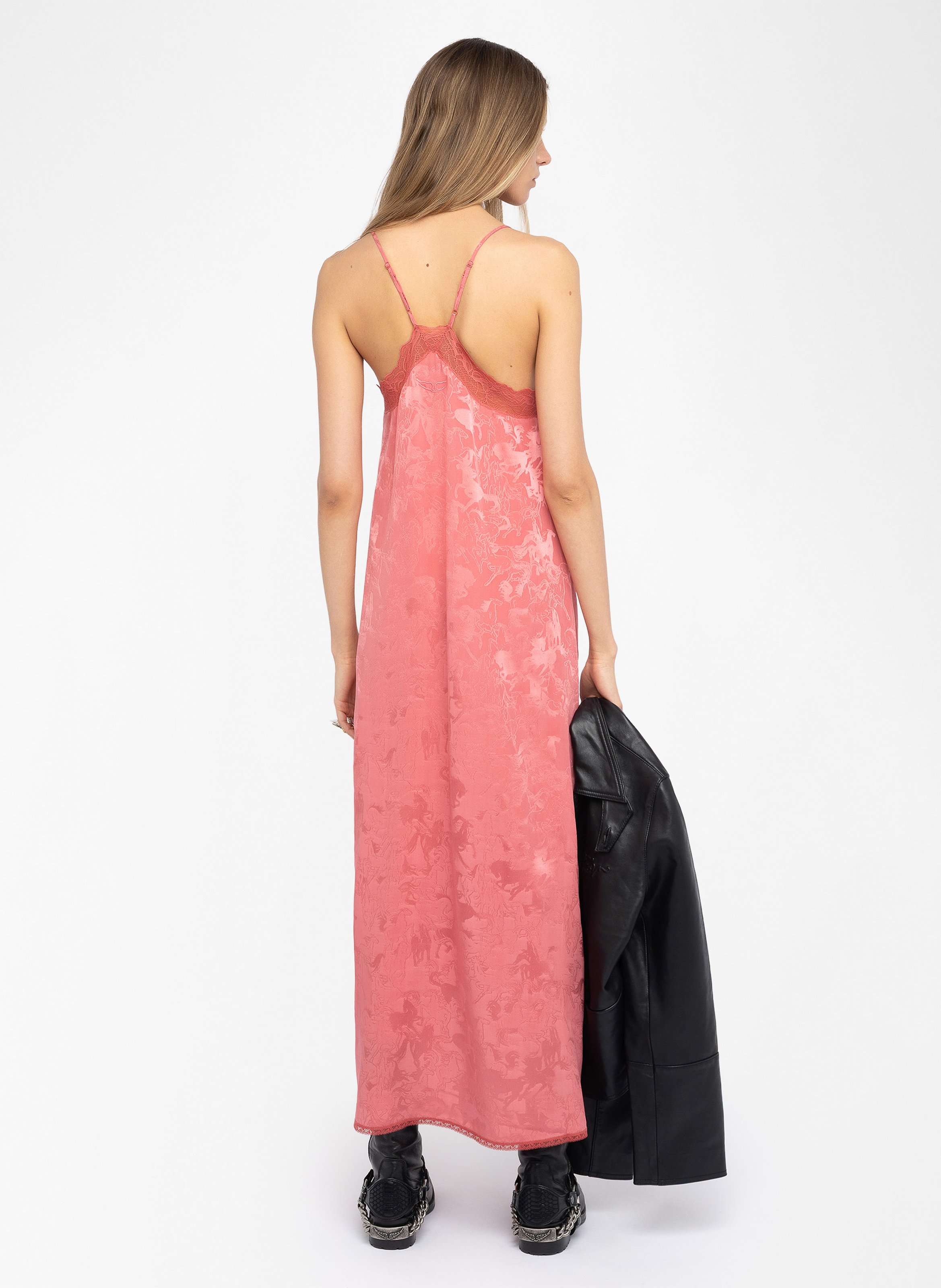 Robe longue brodée risty ZADIG&VOLTAIRE Rose