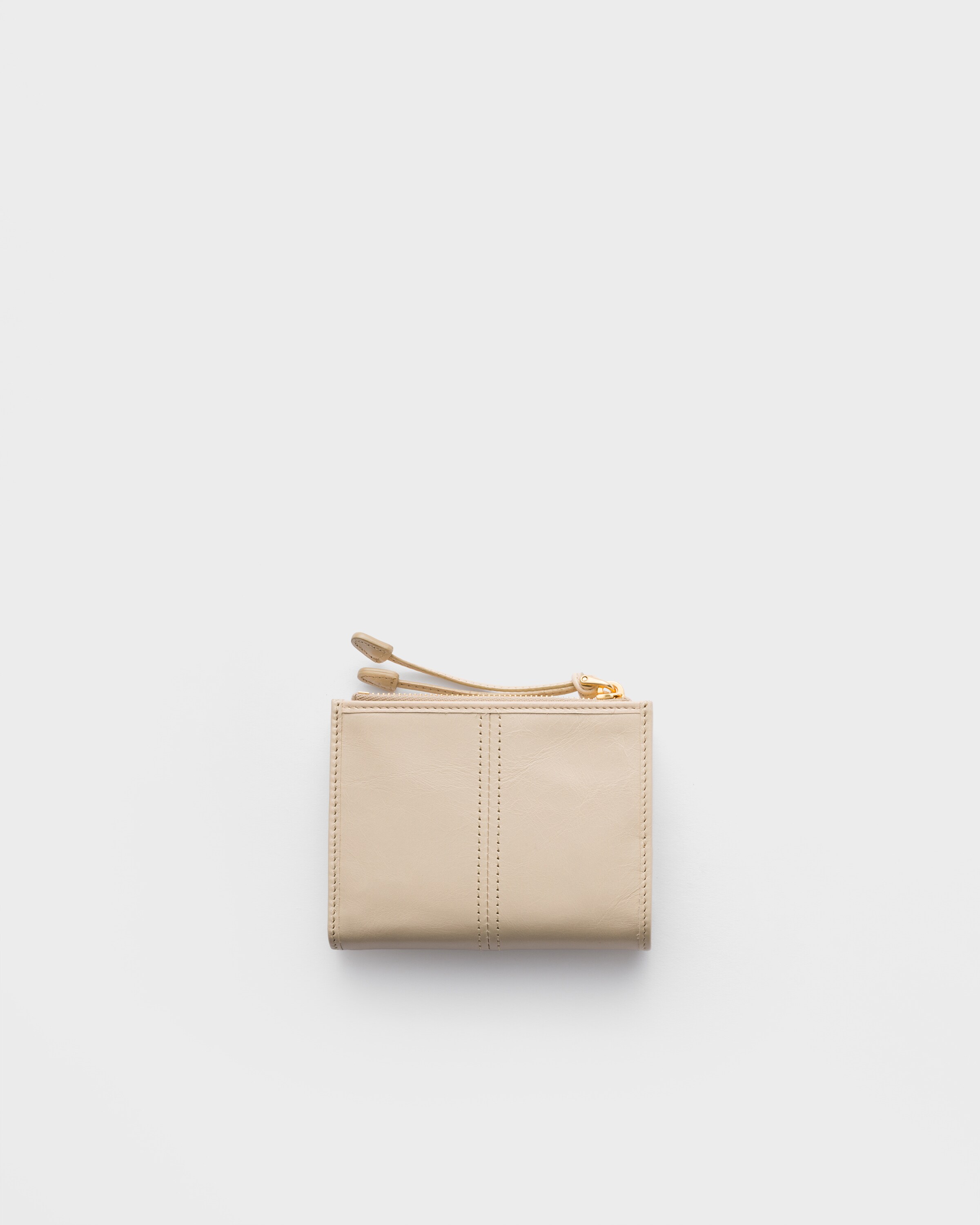 Petit portefeuille en cuir PRADA Beige